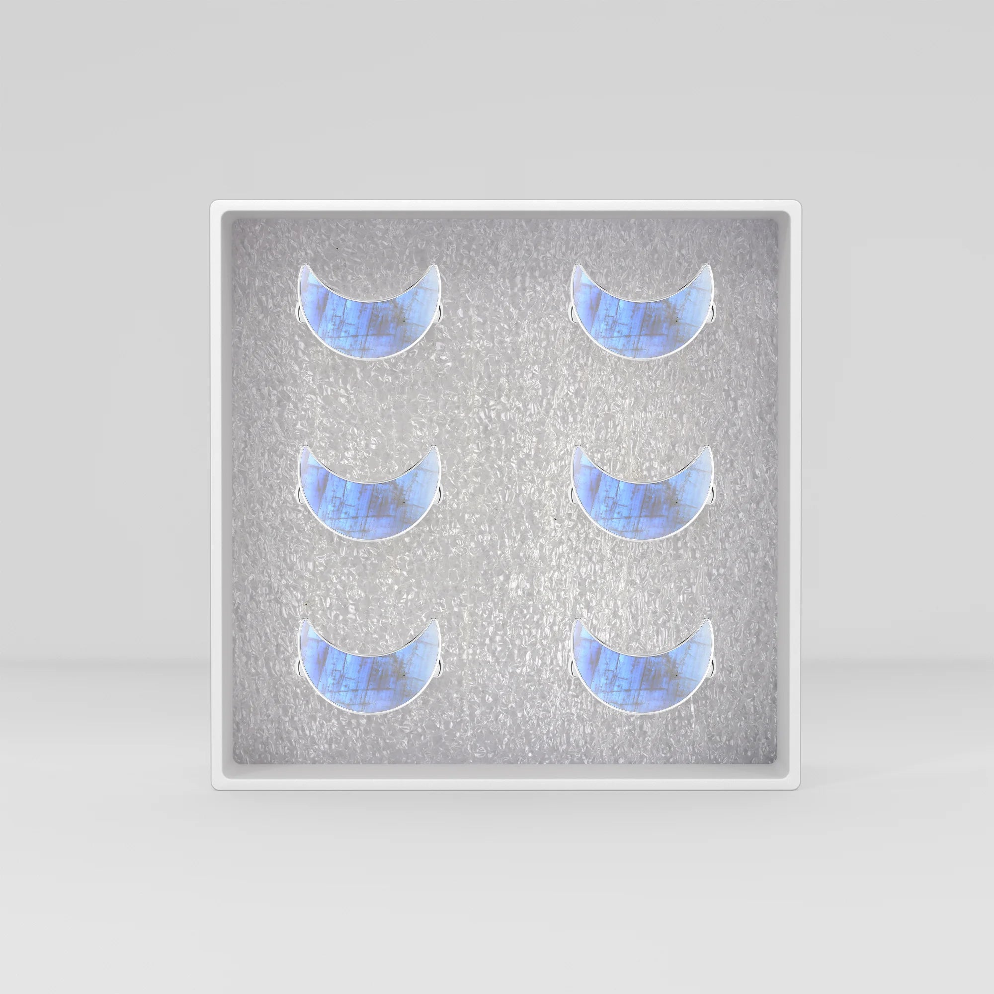 rainbow moonstone bezel-set ring