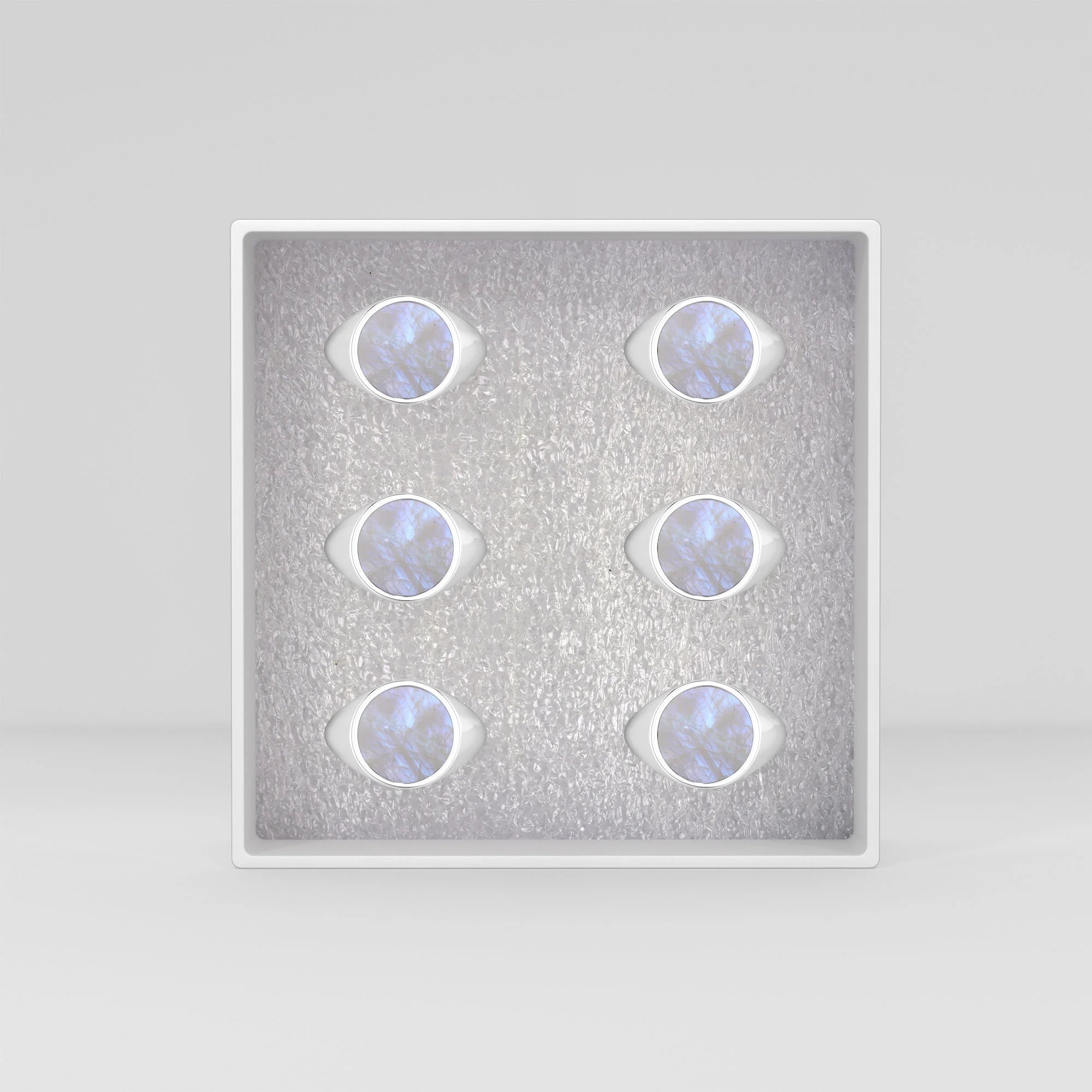 rainbow moonstone mens bezel-set ring