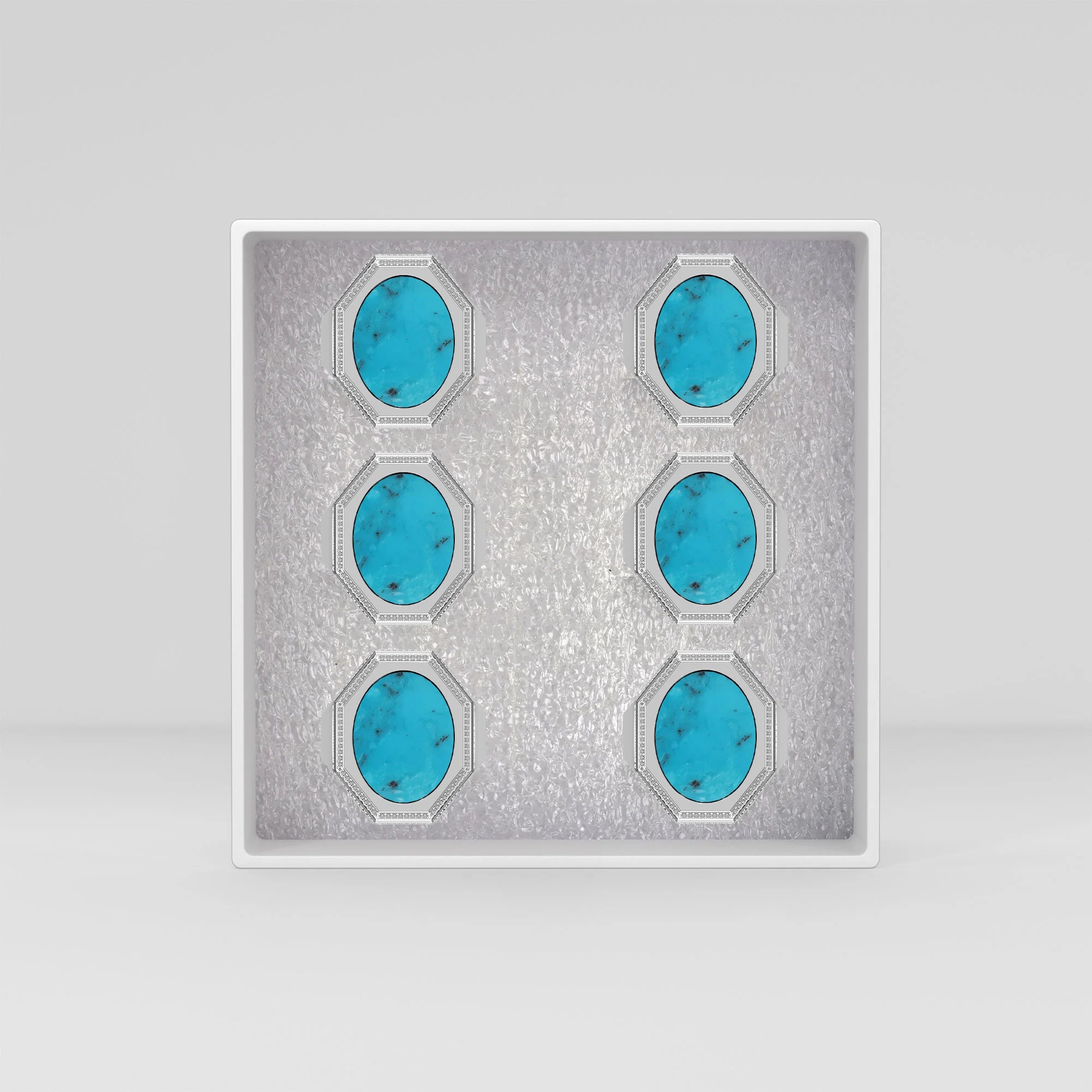 shattuckite men bezel-set ring