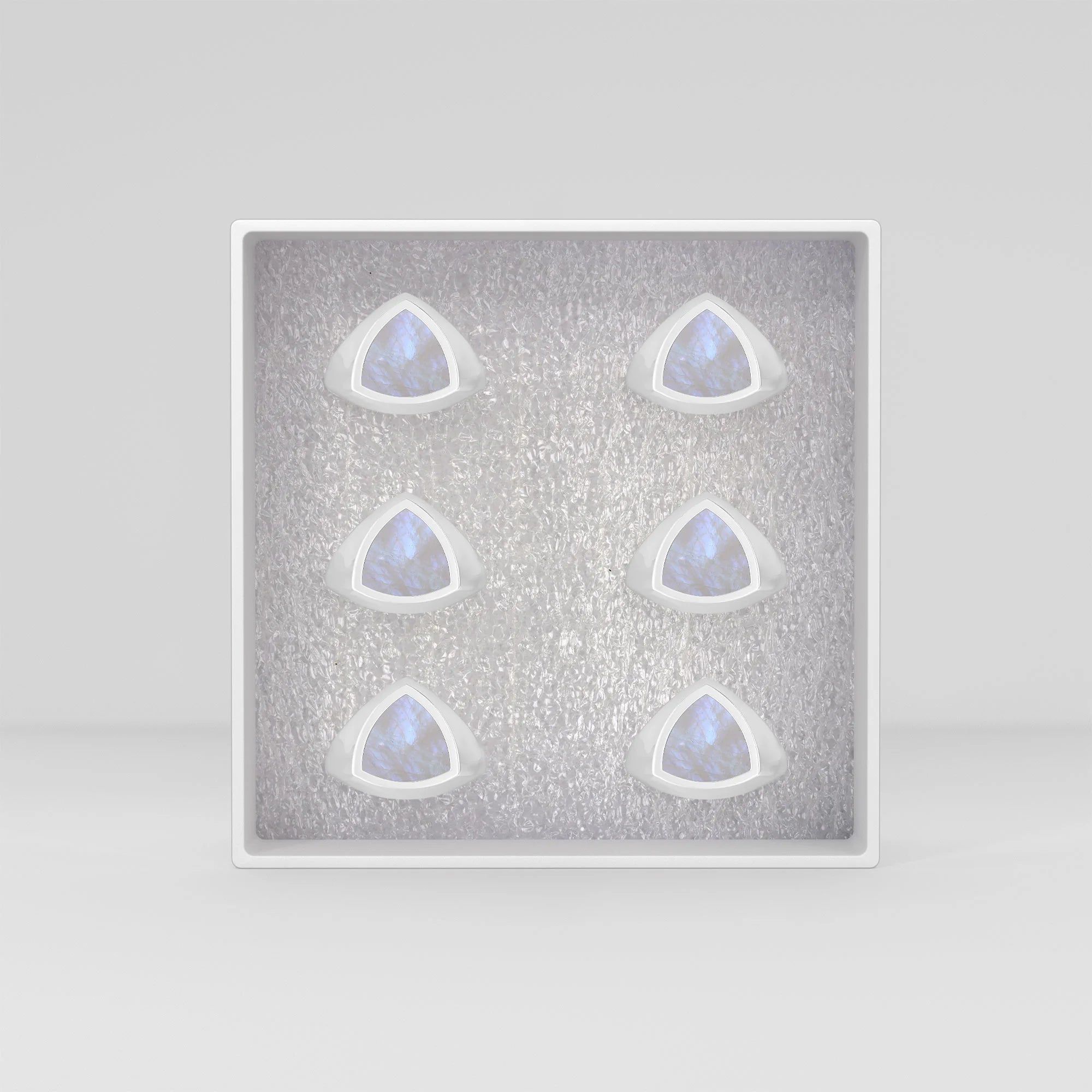 rainbow moonstone men bezel-set ring