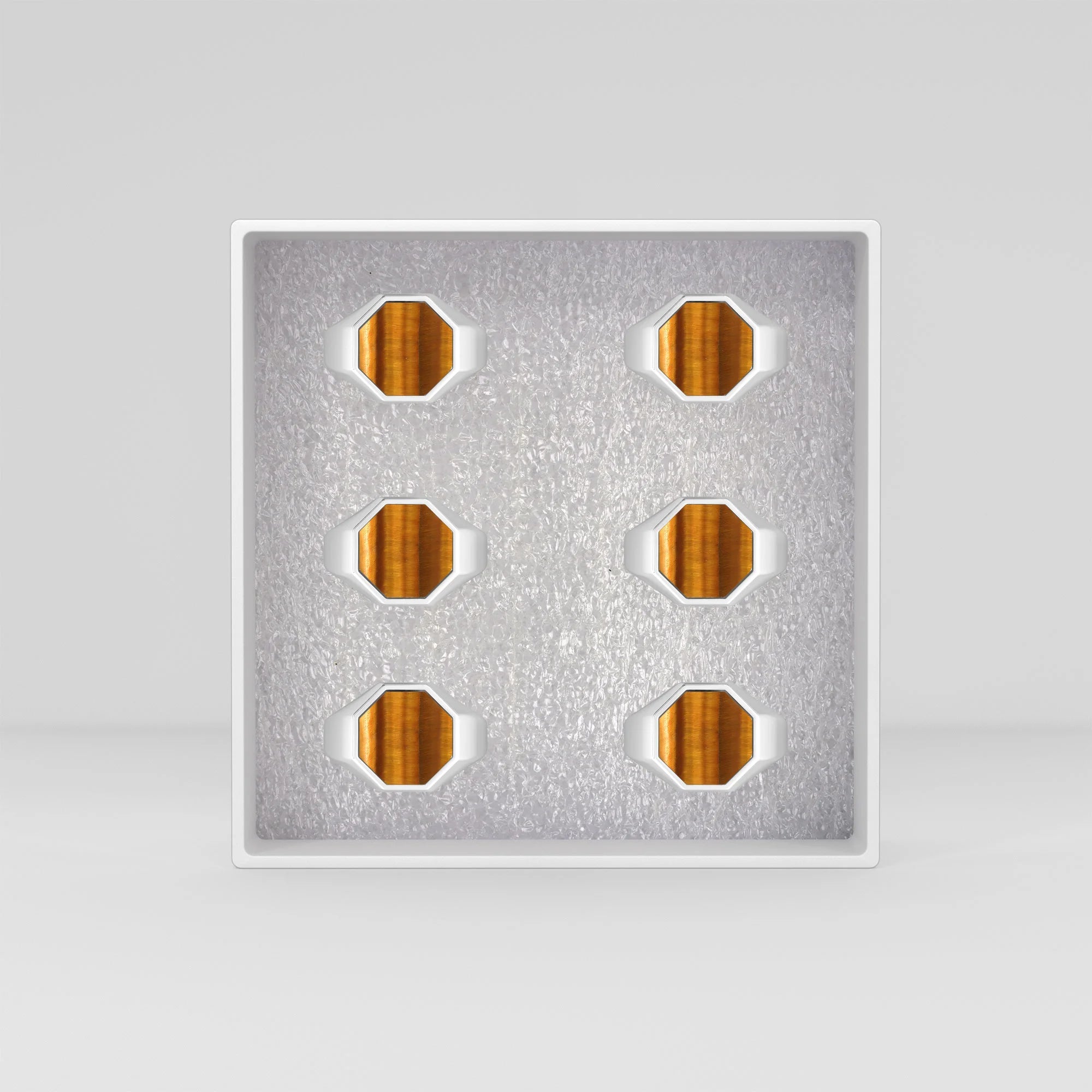 tiger eye men prong-set ring