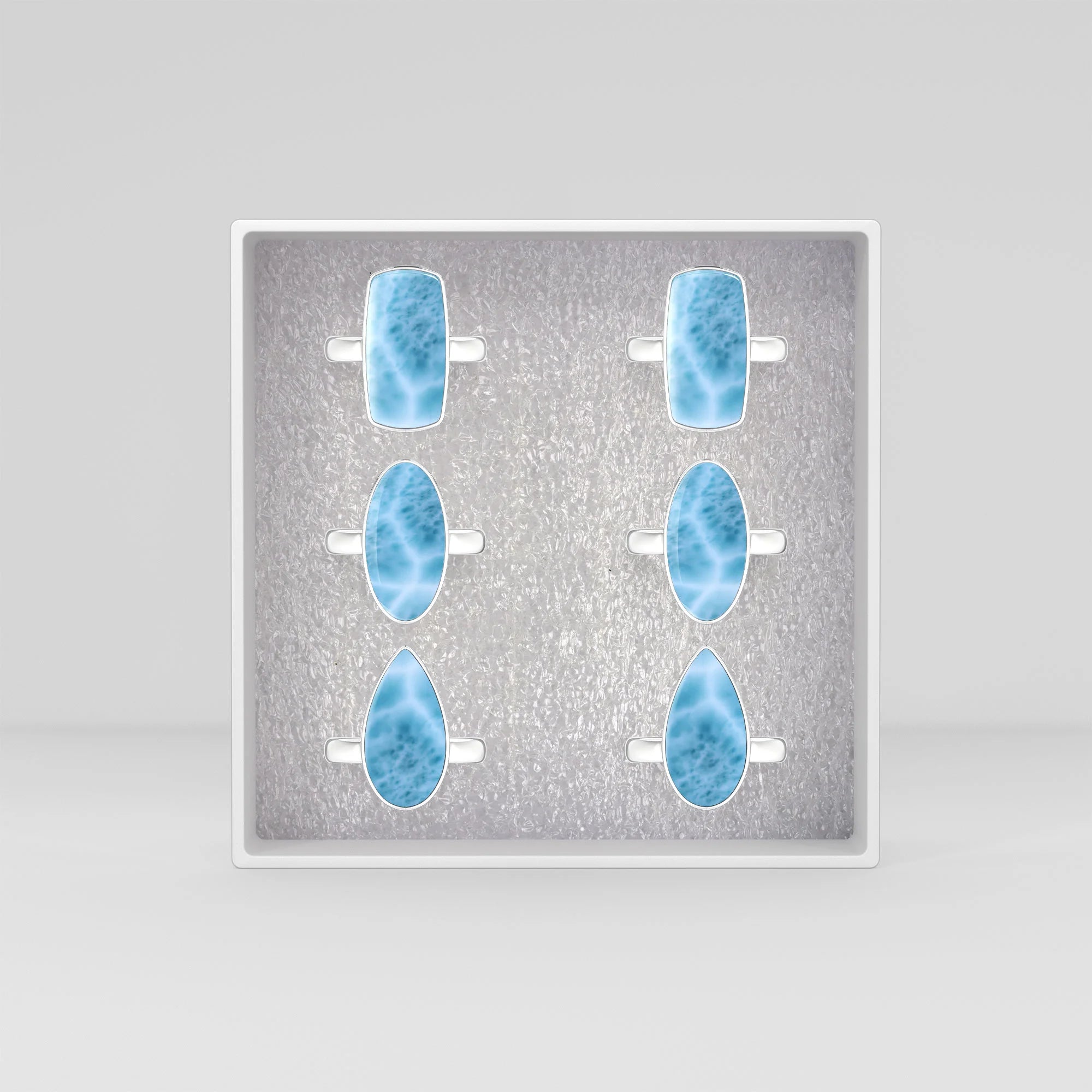 larimar bezel-set ring