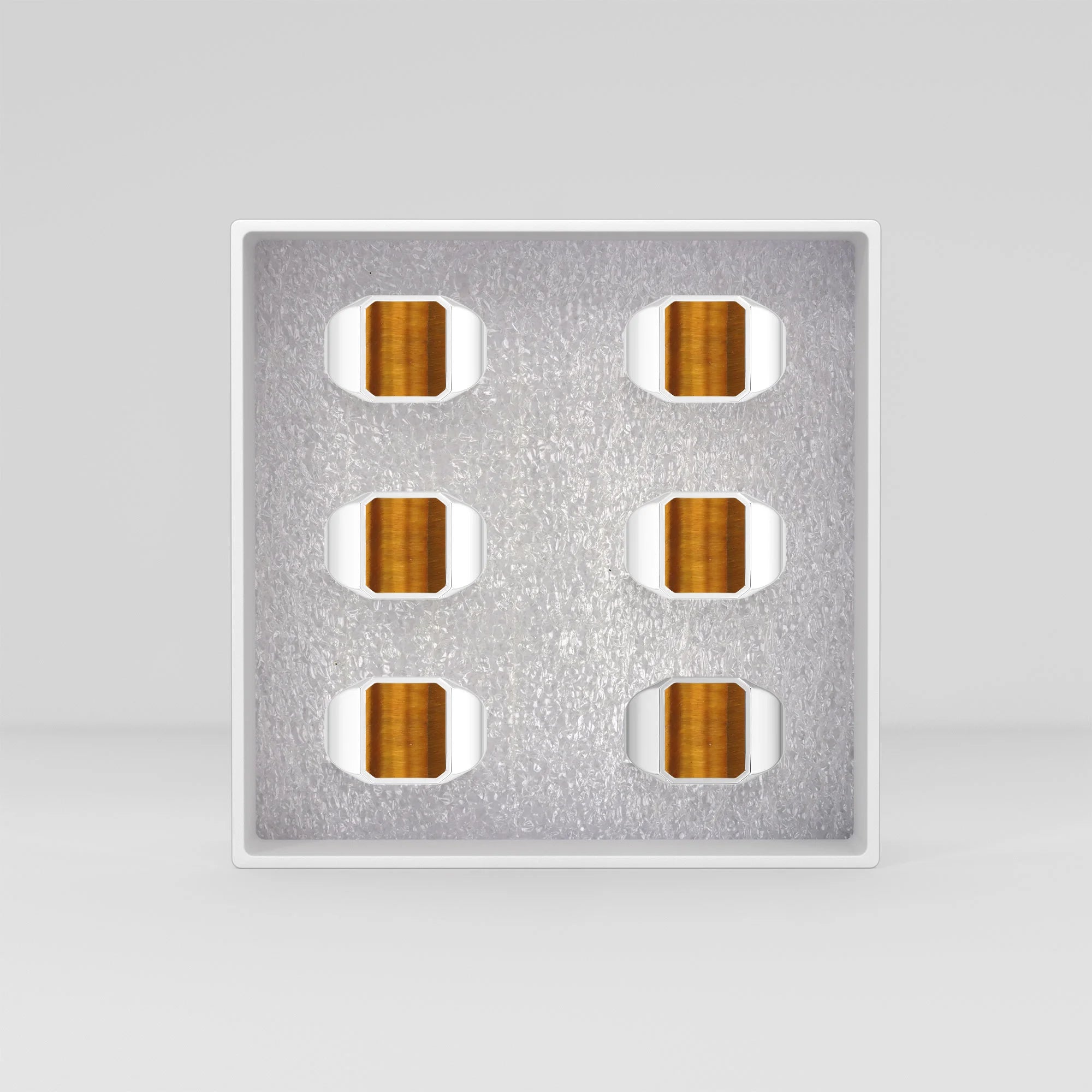 tiger eye men prong-set ring