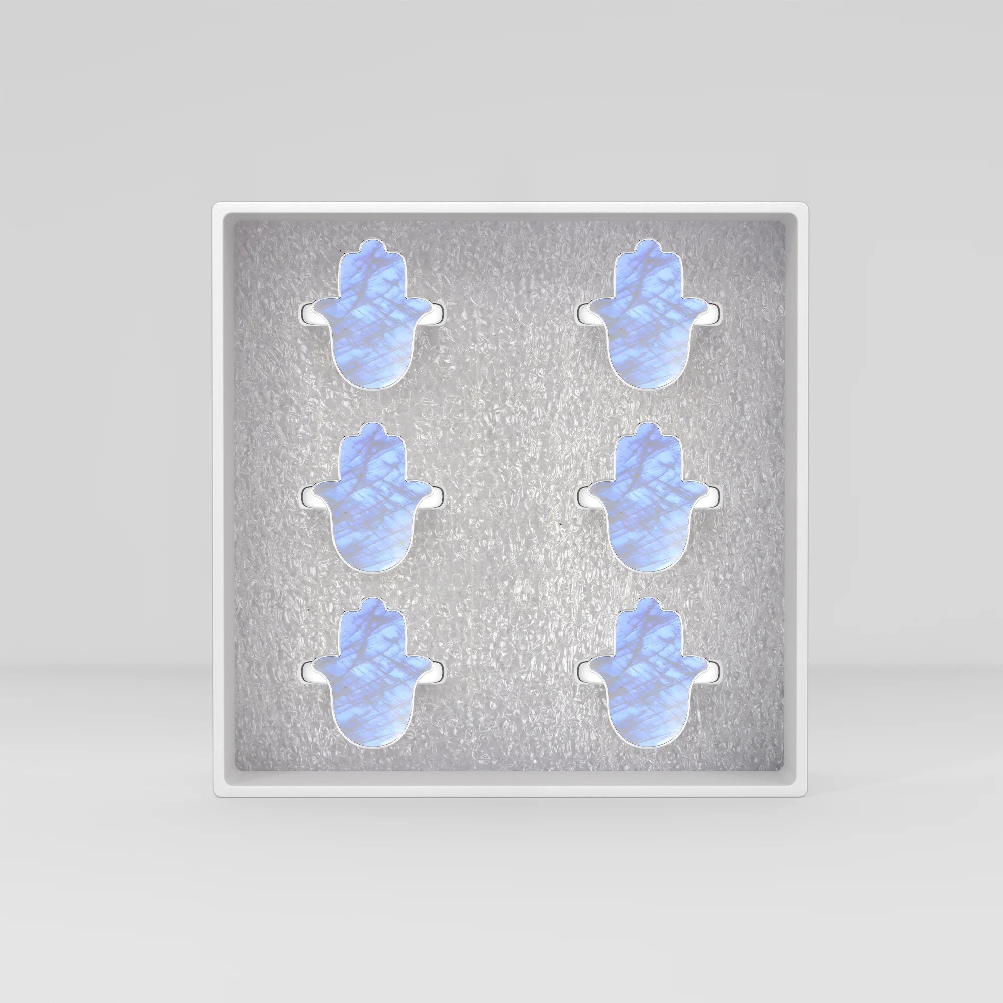 rainbow moonstone bezel-set ring