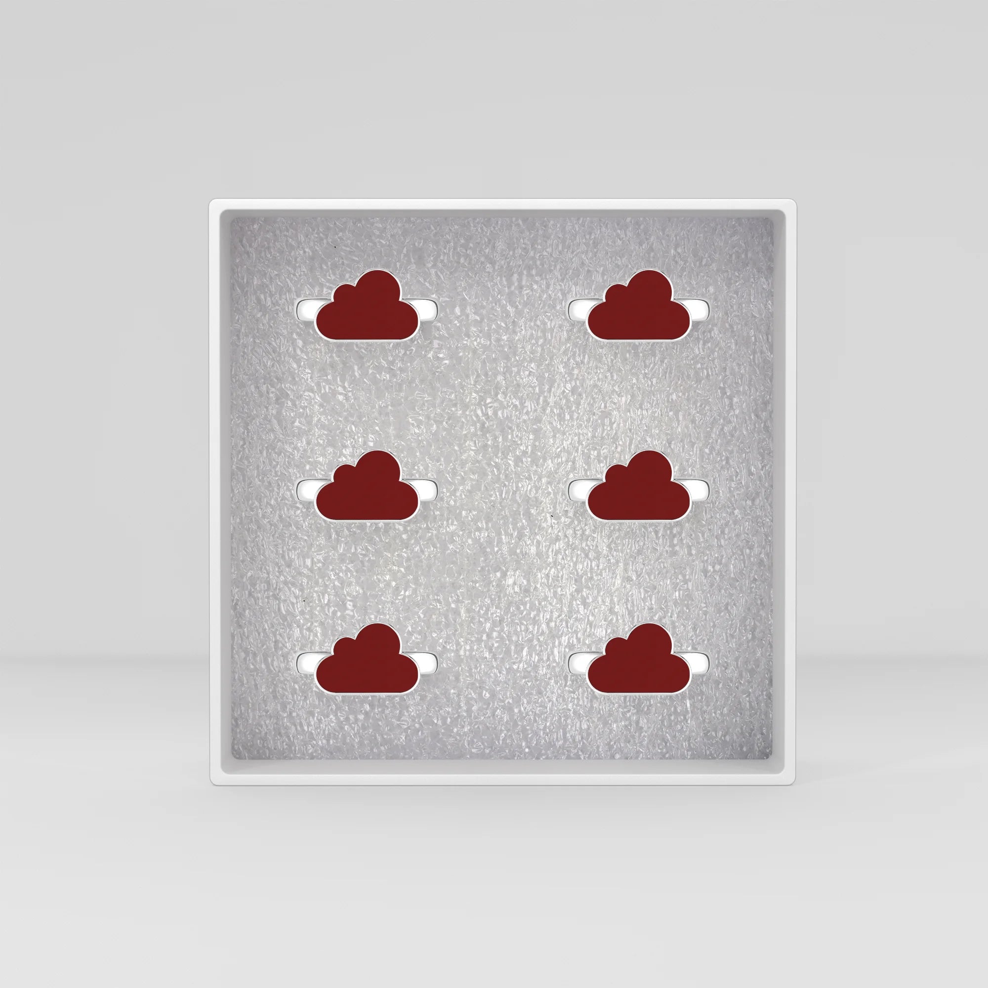 red garnet bezel-set ring