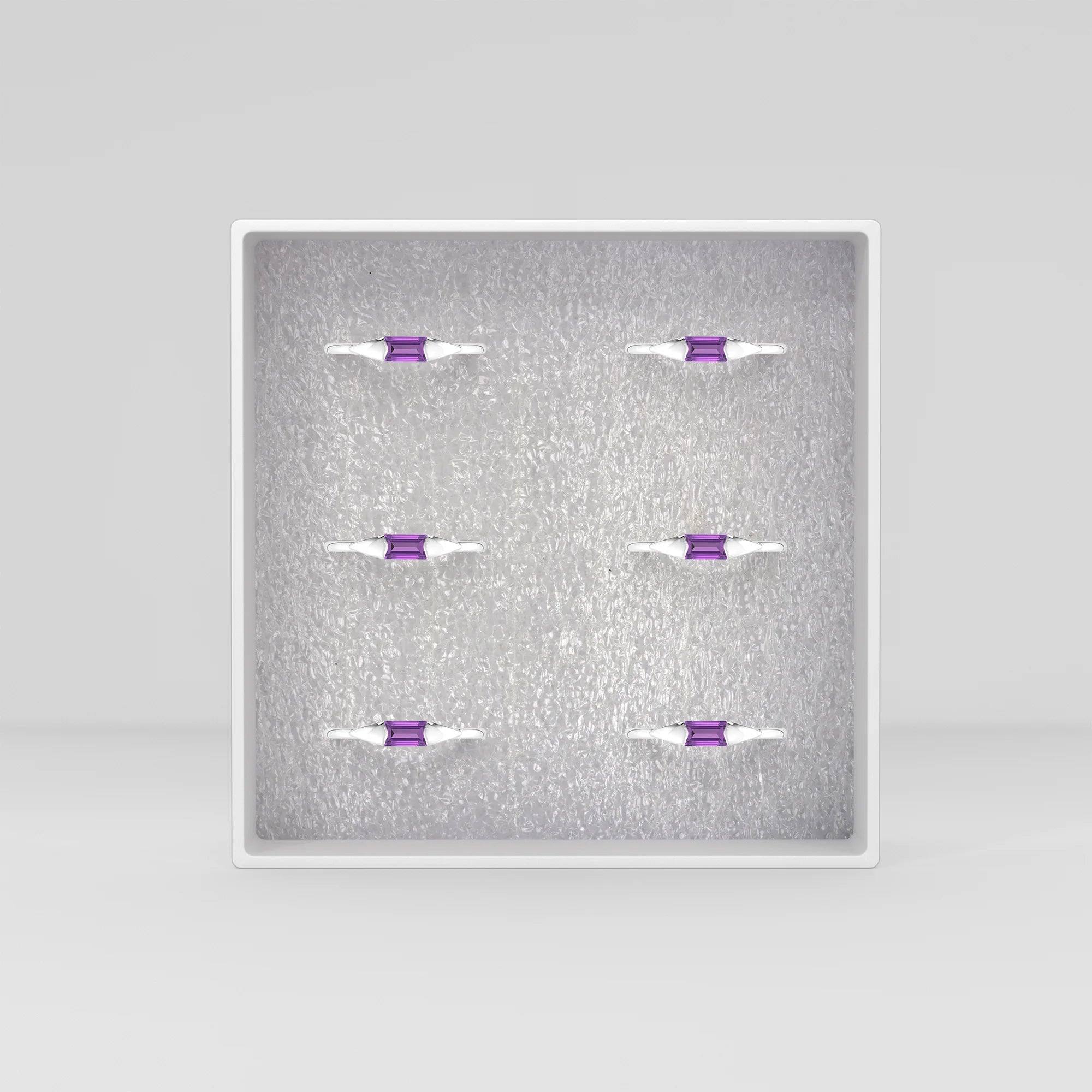 amethyst bezel-set ring