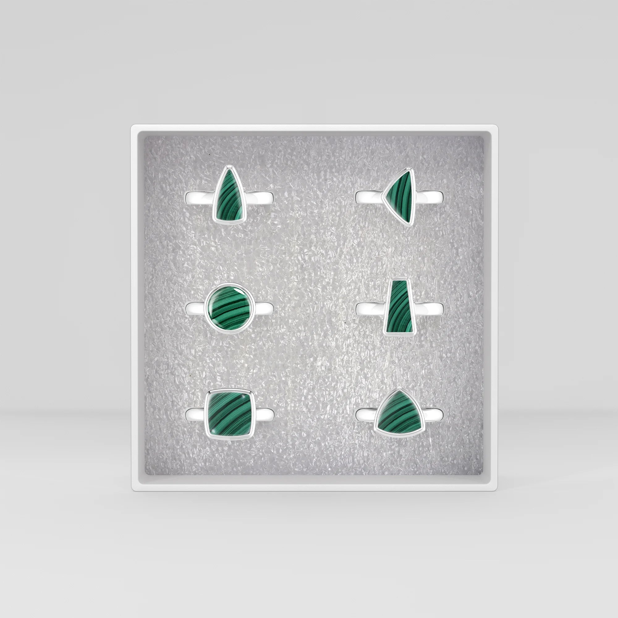 malachite bezel-set ring