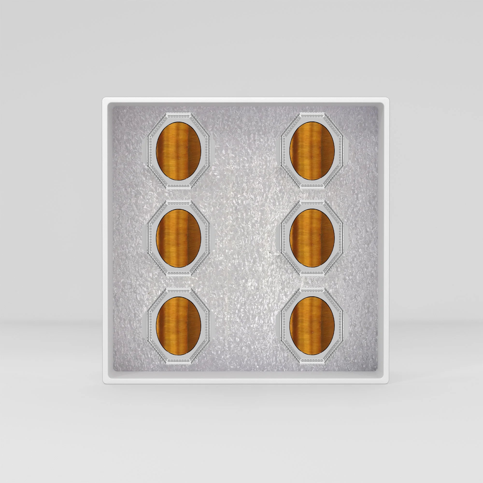 tiger eye men prong-set ring