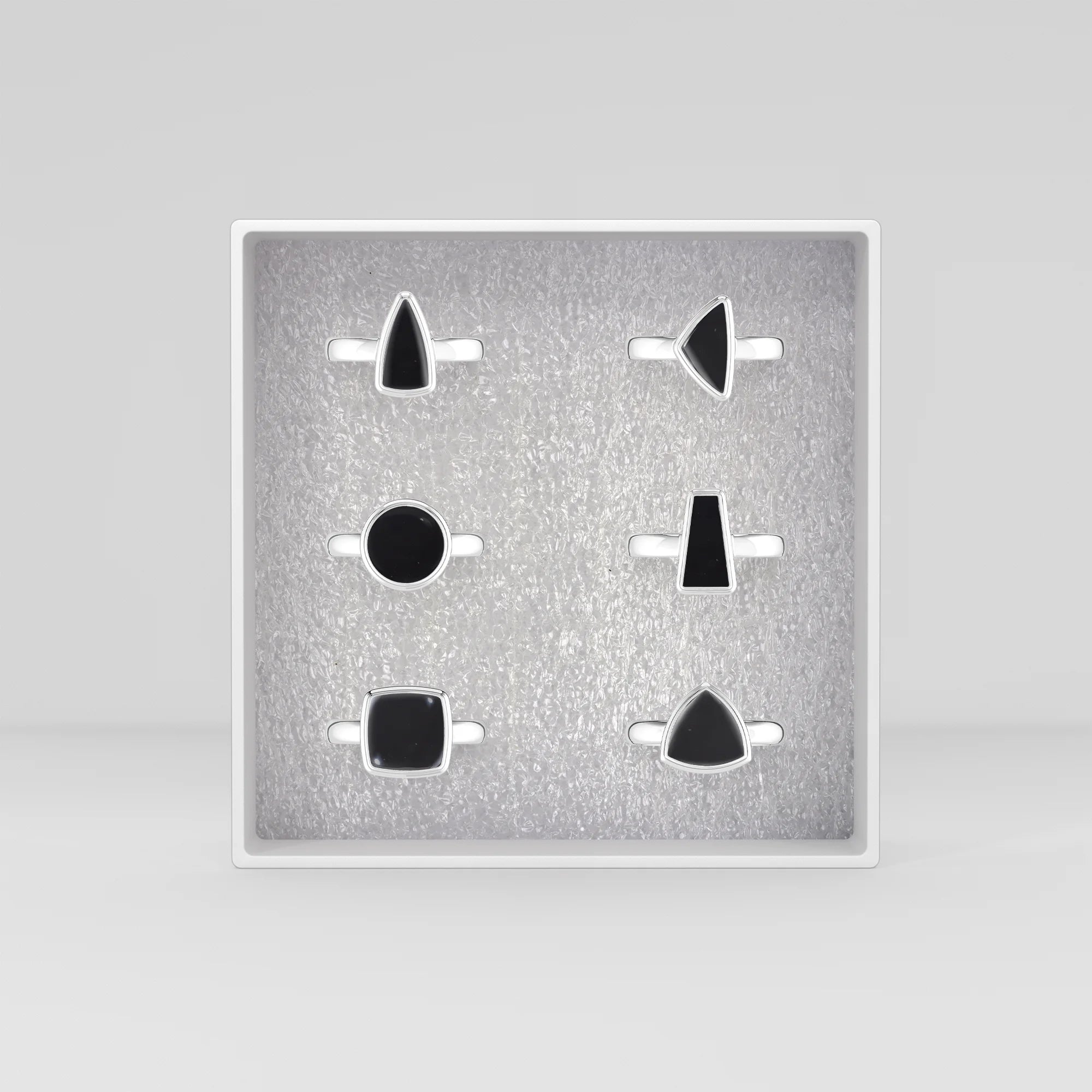 shungite bezel-set ring