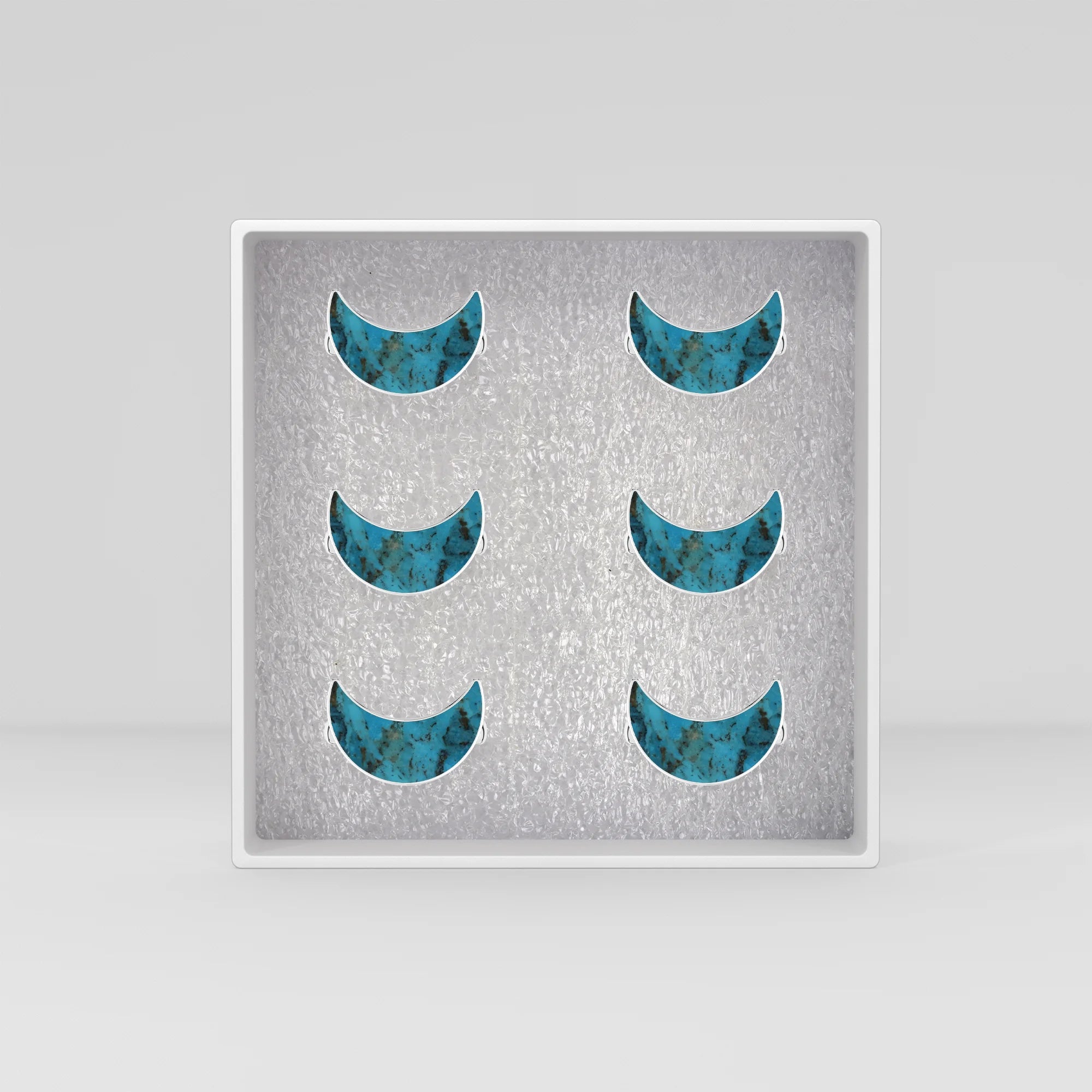 compressed turquoise blue bezel-set ring