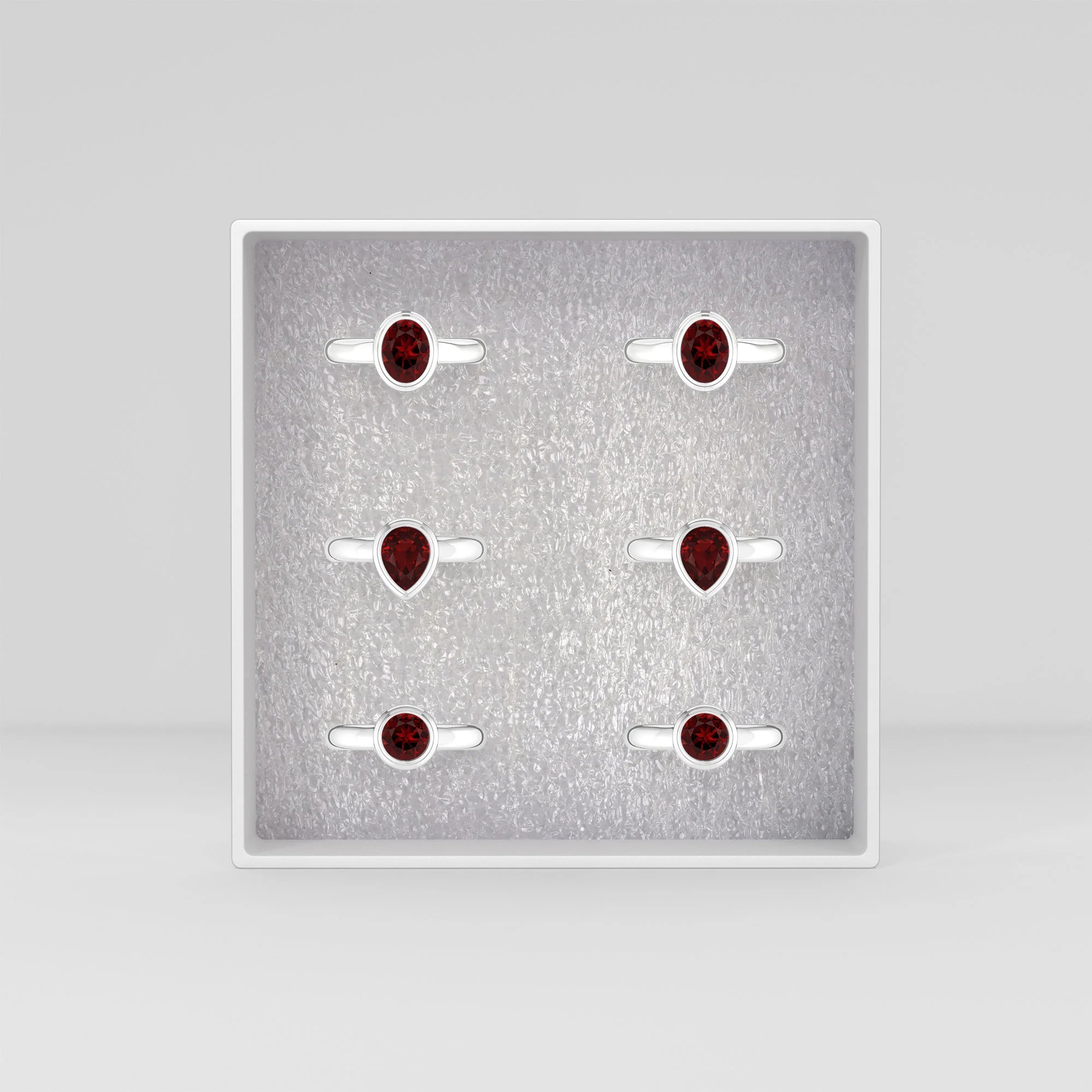 garnet bezel-set ring