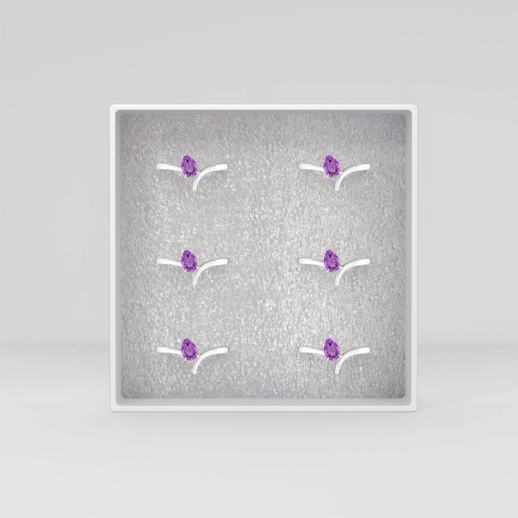 natural amethyst ring for women in sterling silver