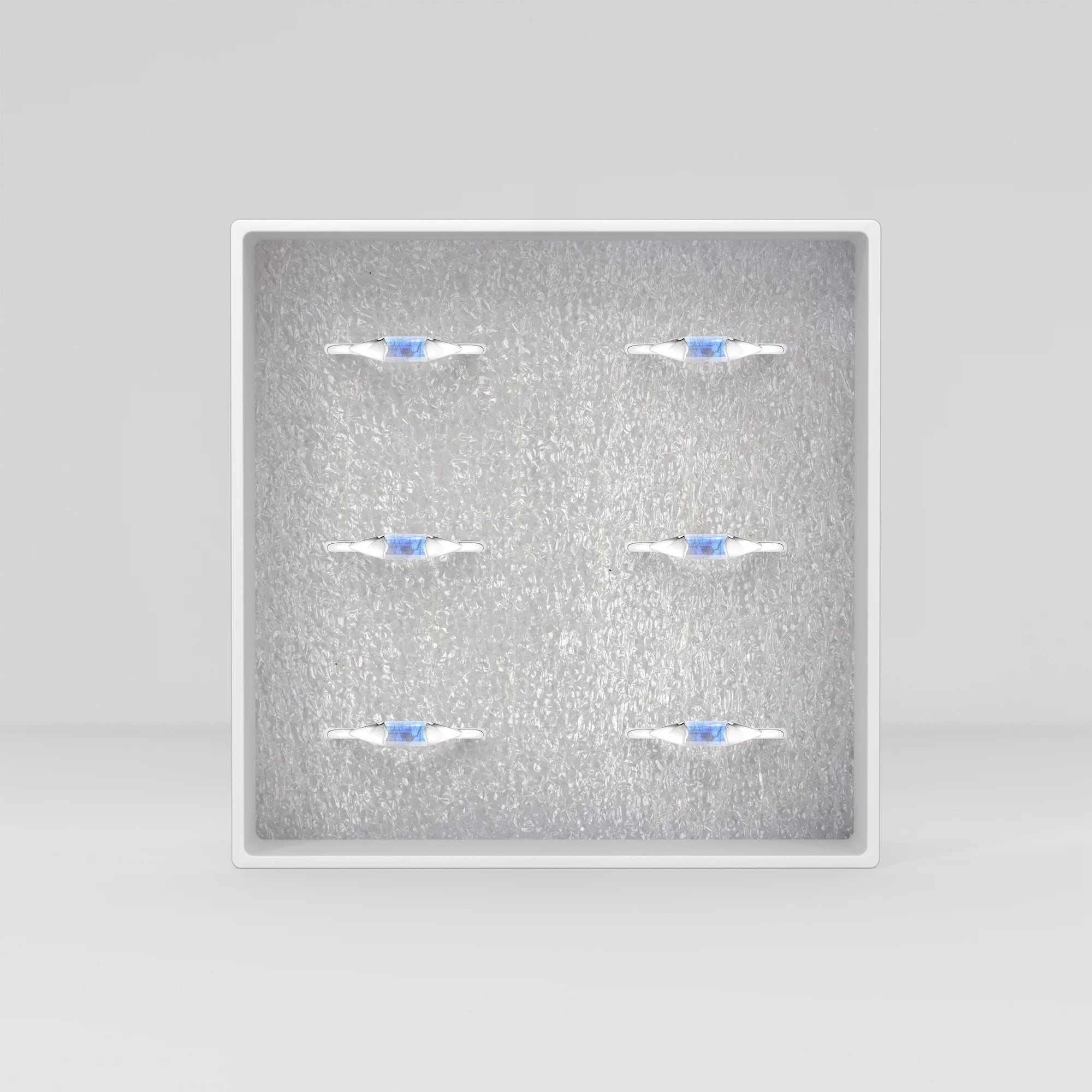 rainbow-moonstone bezel-set ring