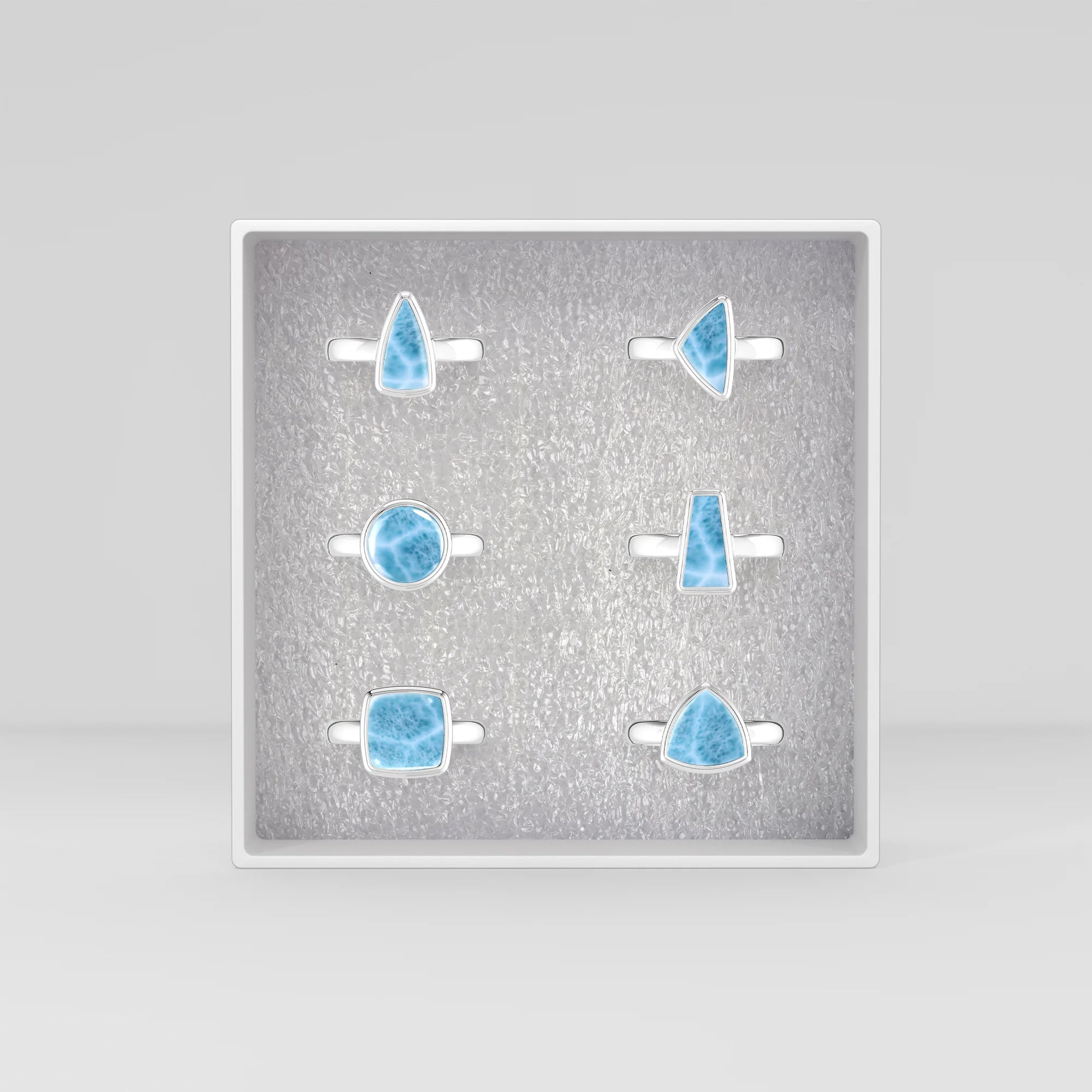 larimar bezel-set ring