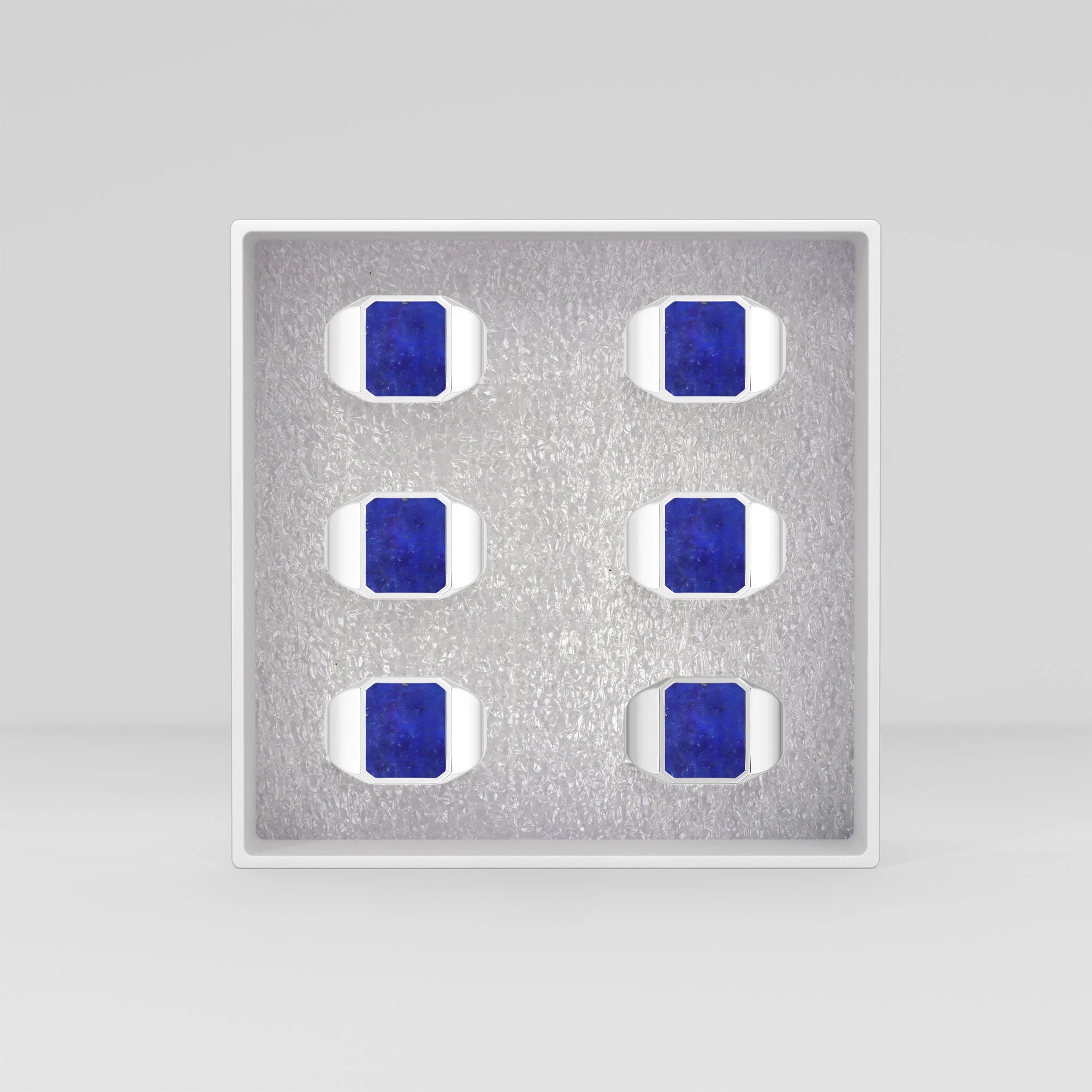 lapis lazuli men bezel-set ring