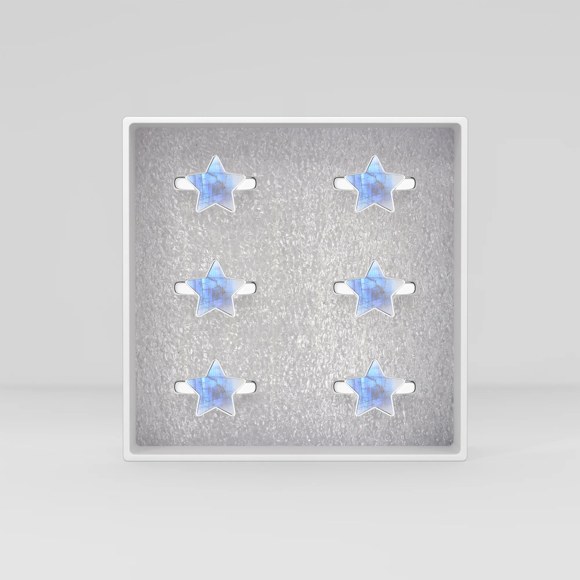 rainbow moonstone bezel-set ring