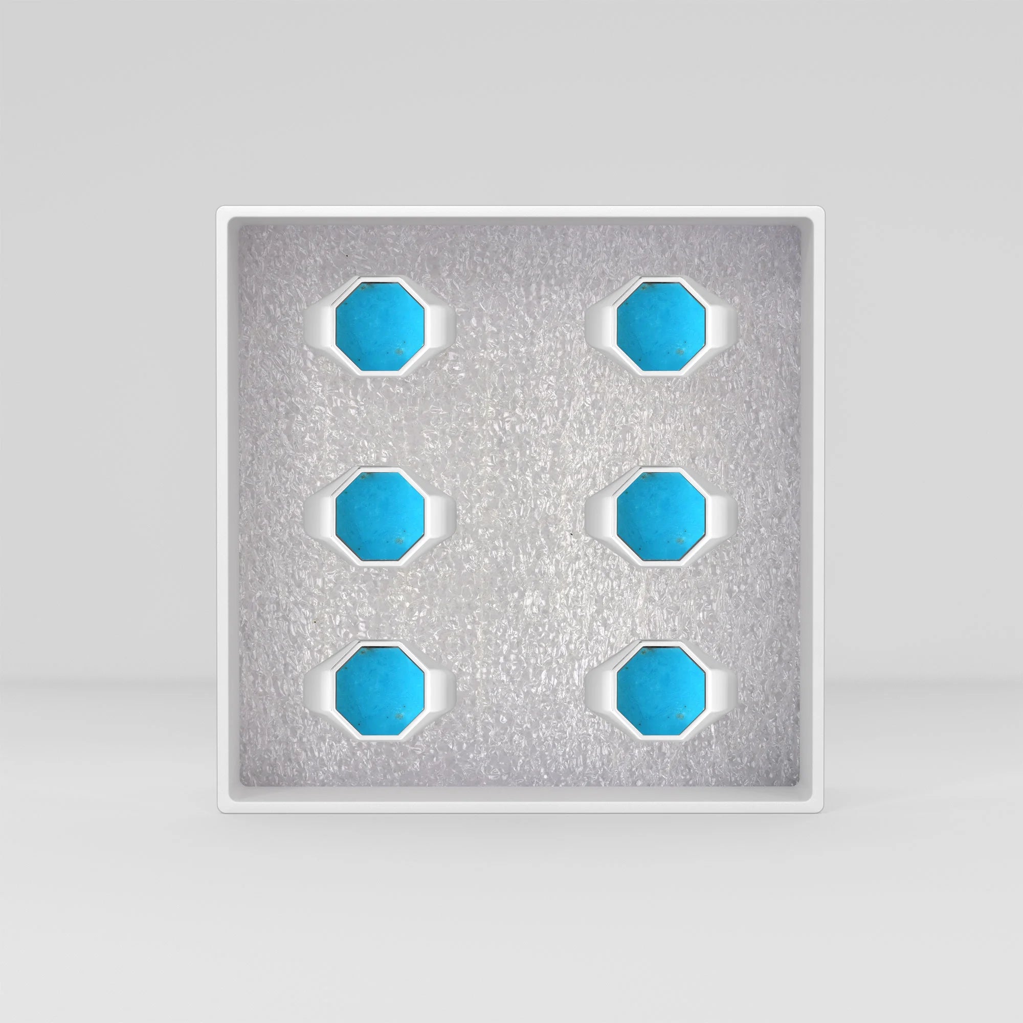 turquoise men bezel-set ring