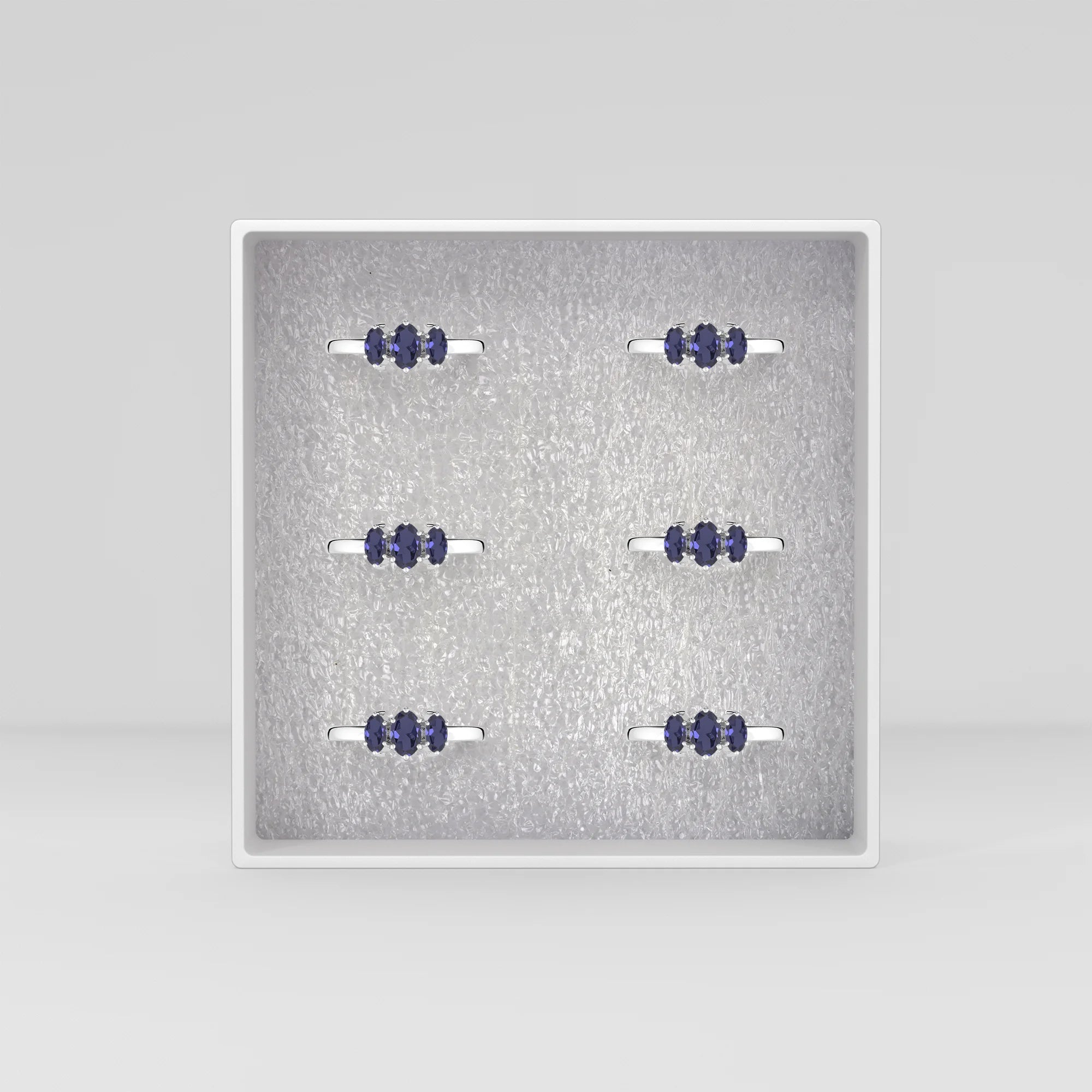 iolite prong-set ring