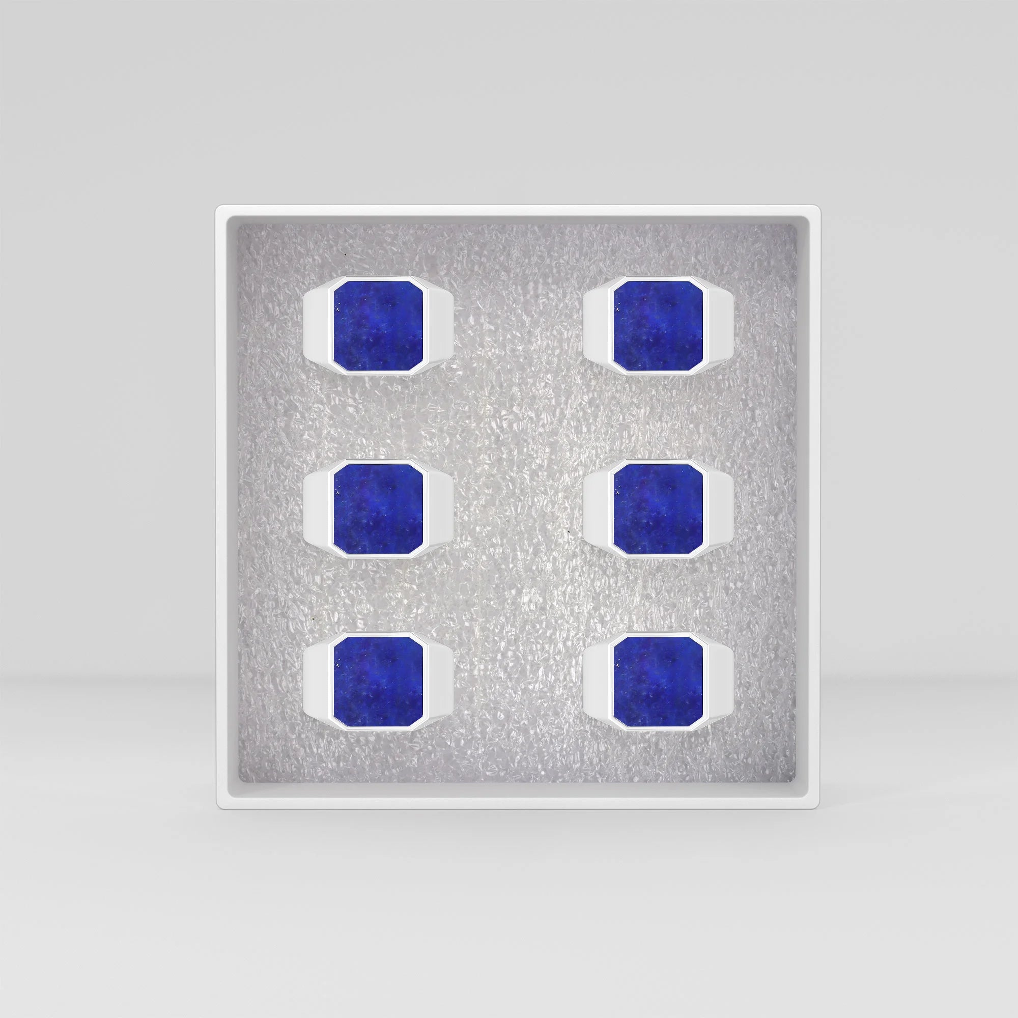 lapis lazuli men bezel-set ring