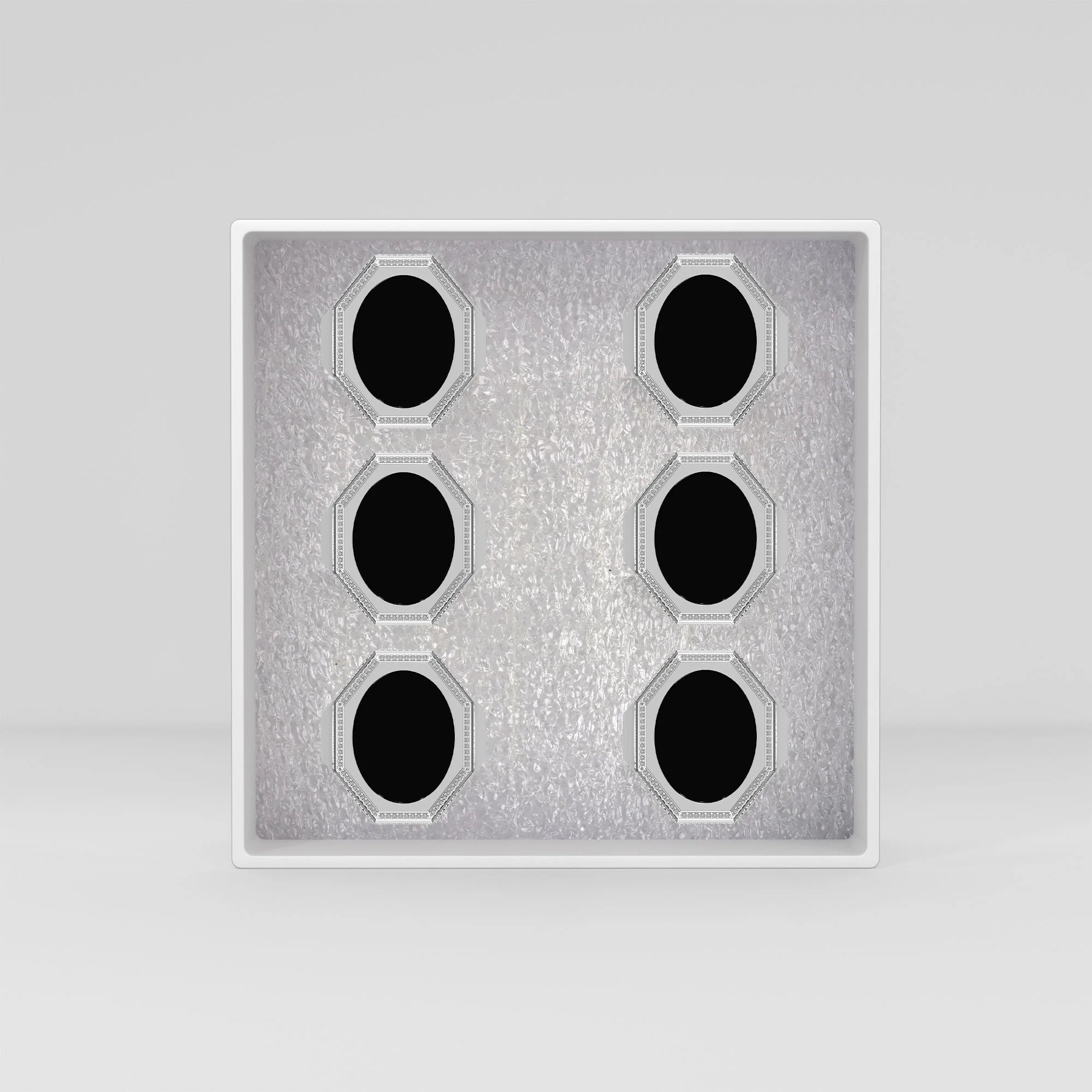 black tourmaline men bezel-set ring