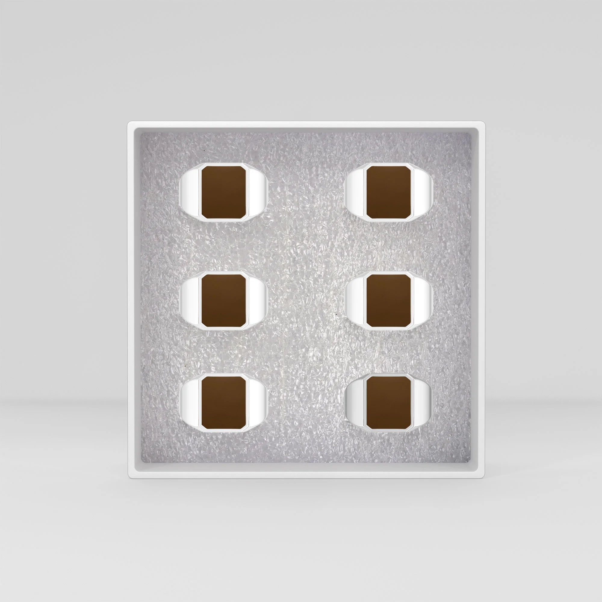 smoky quartz men prong-set ring