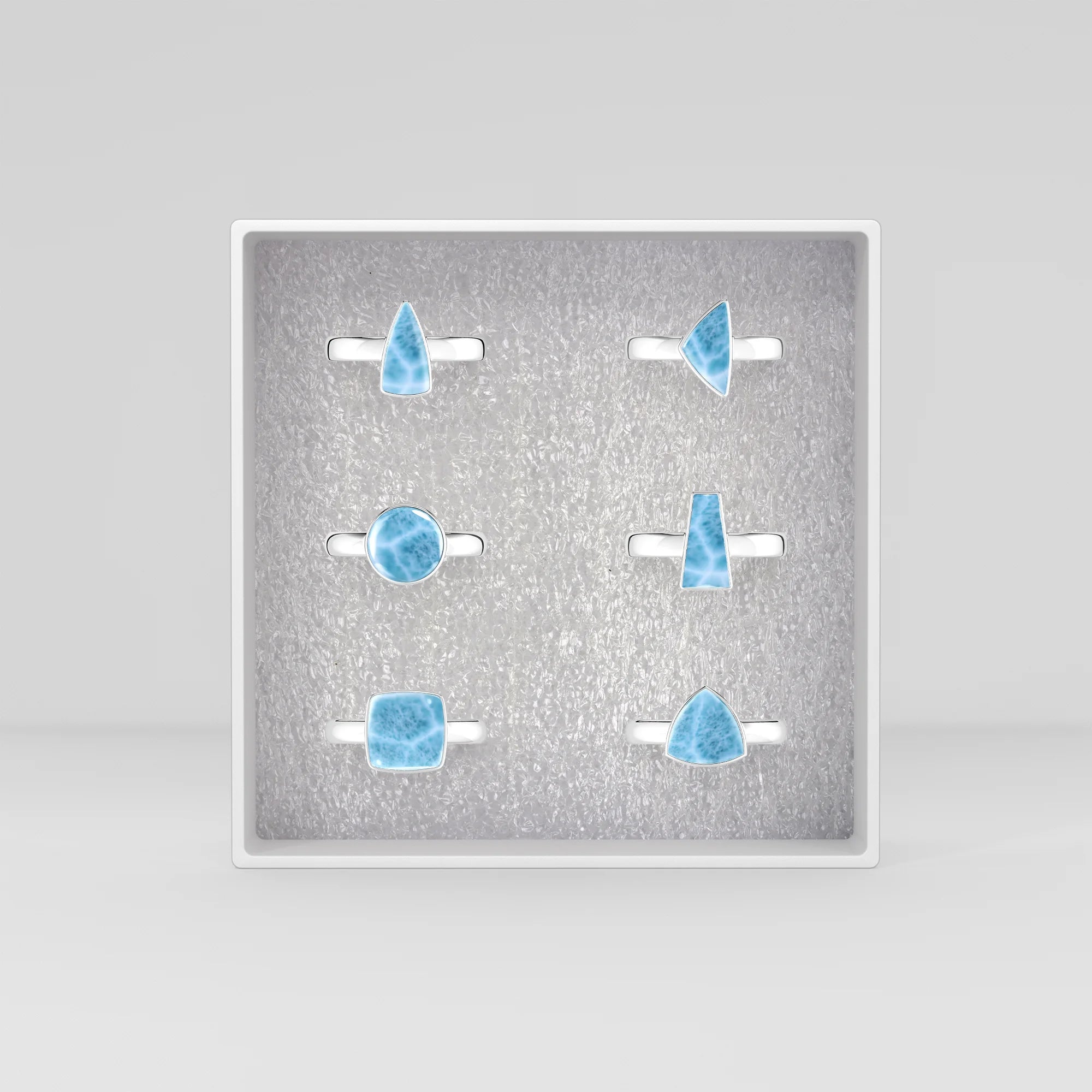 larimar bezel-set ring