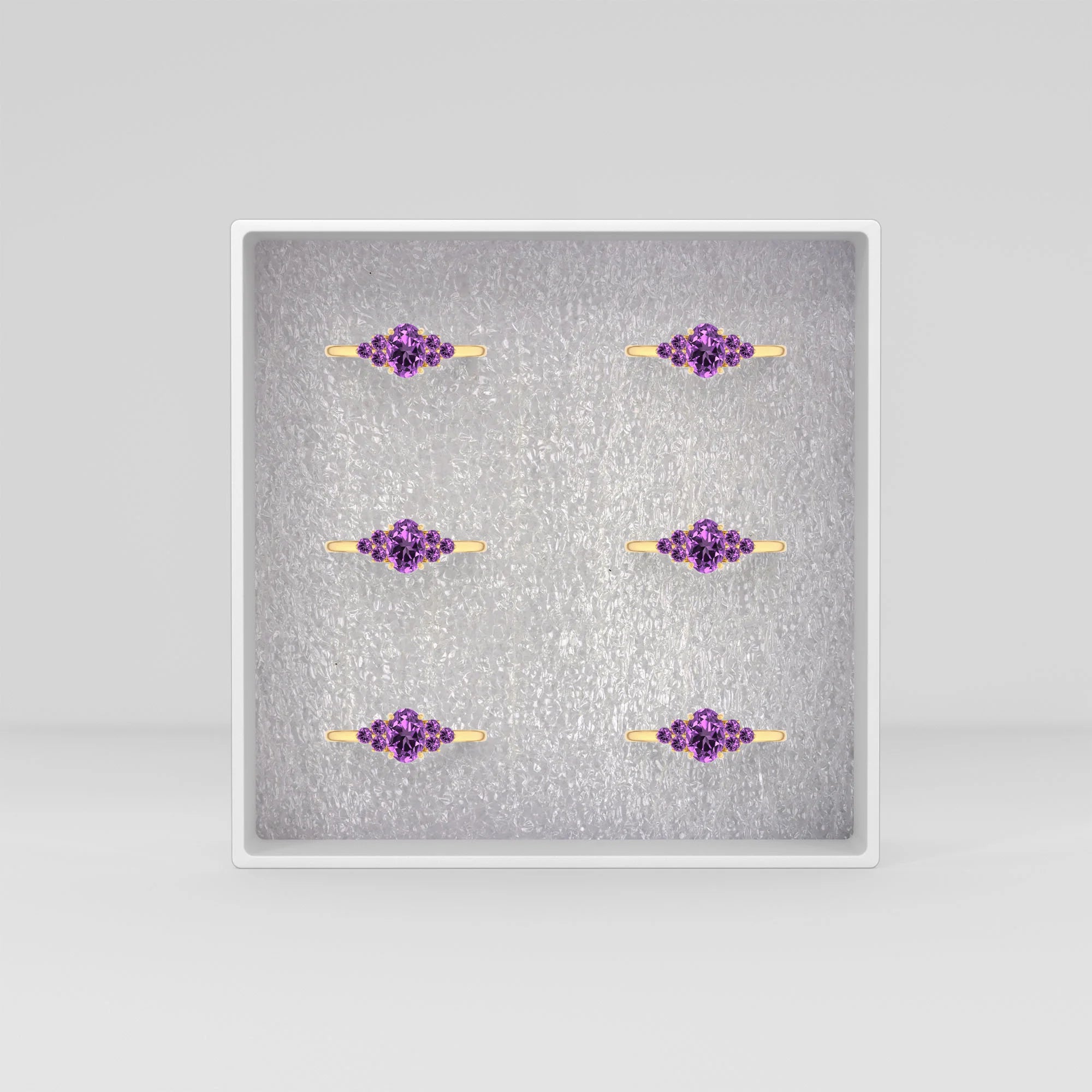 amethyst prong-set ring