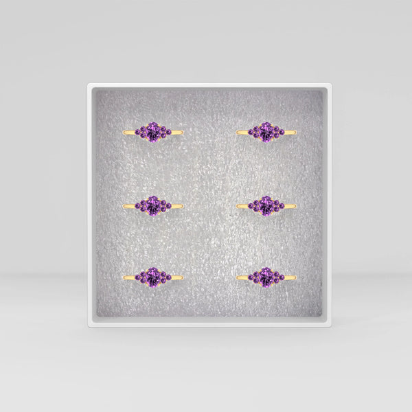 amethyst prong-set ring