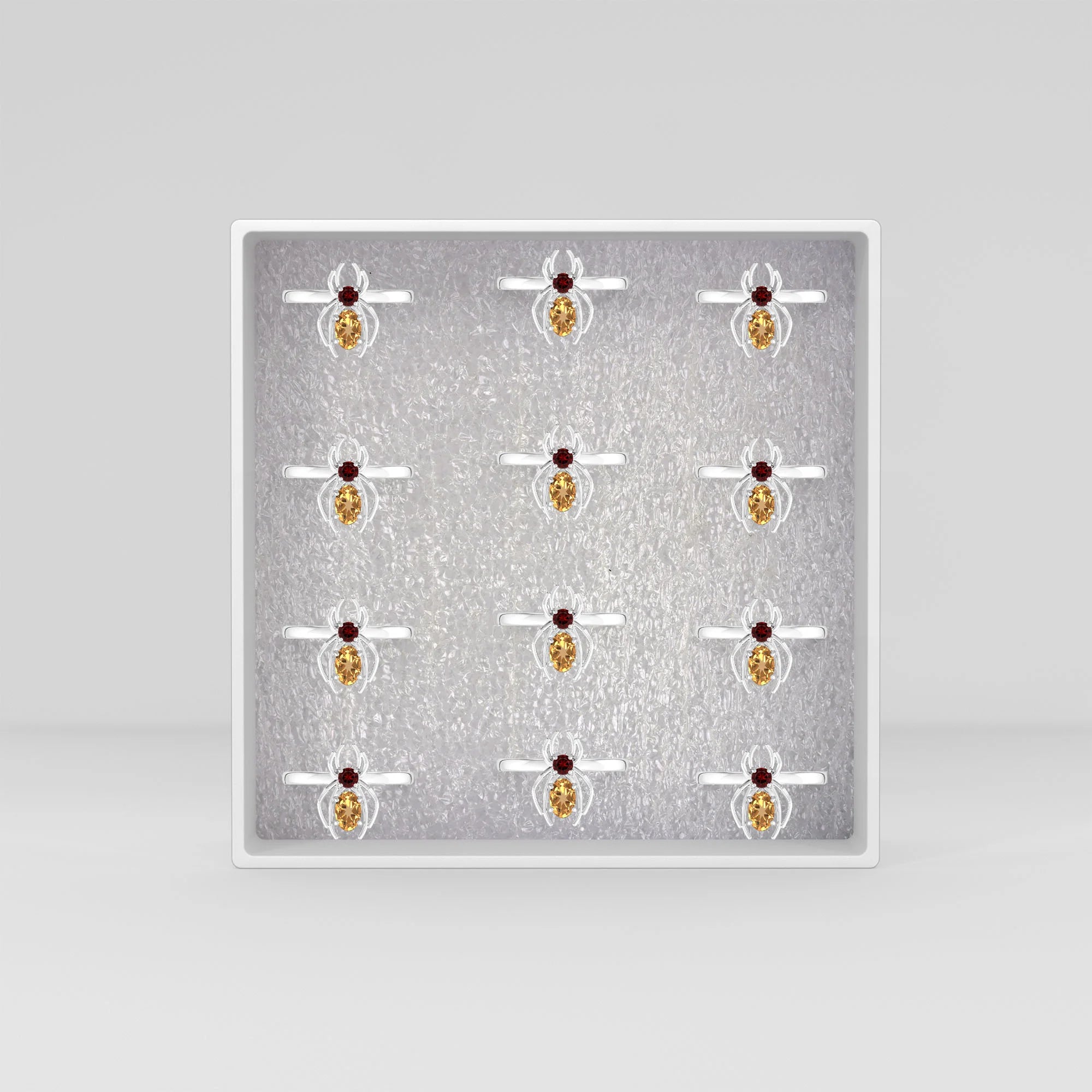 garnet prong-set ring