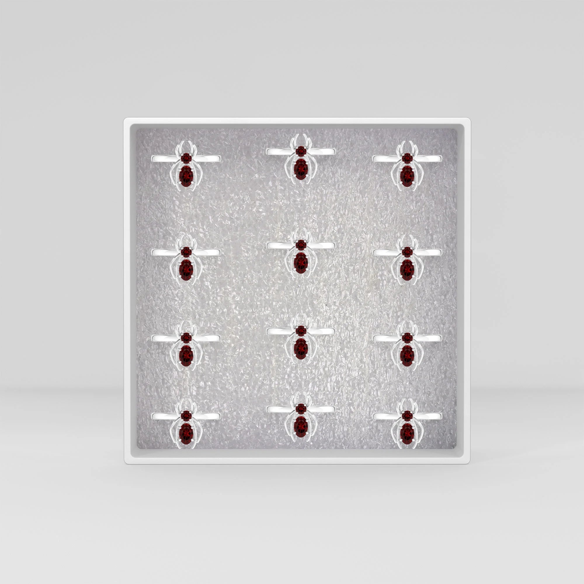 garnet-citrine prong-set ring