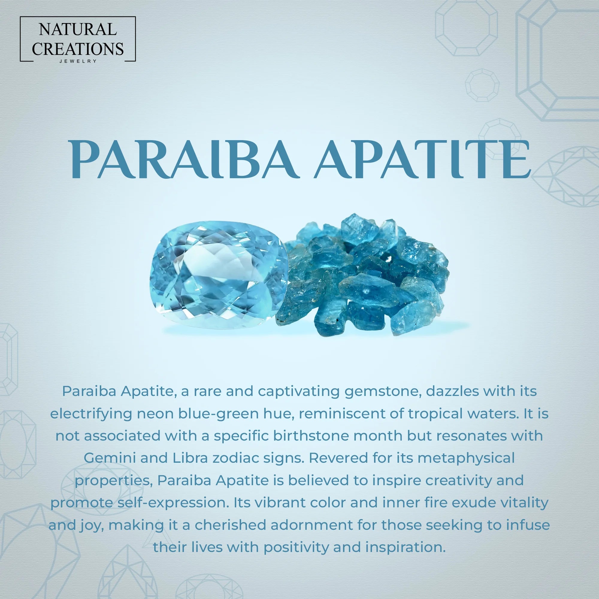 paraiba apatite bezel-set ring