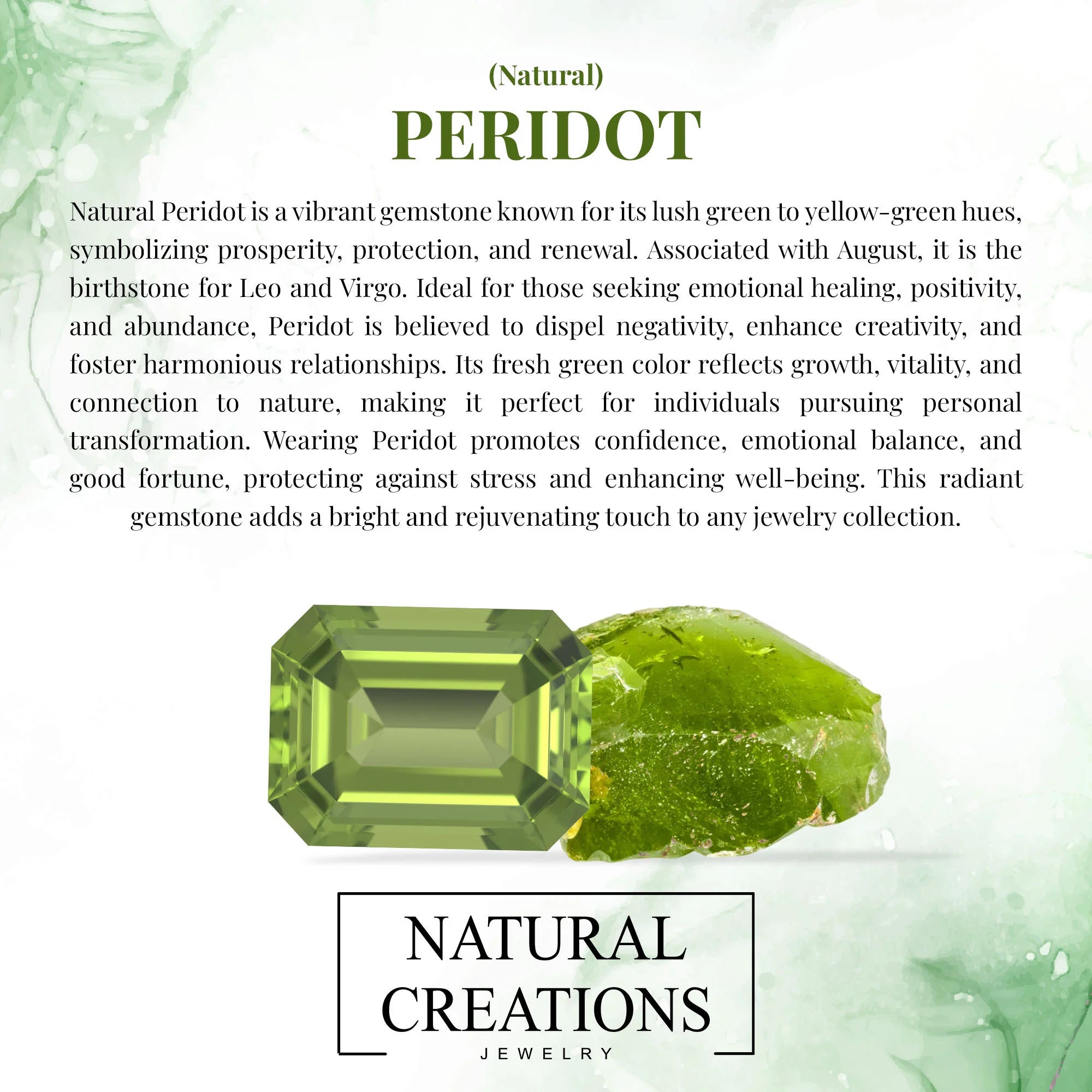 peridot rough bracelet