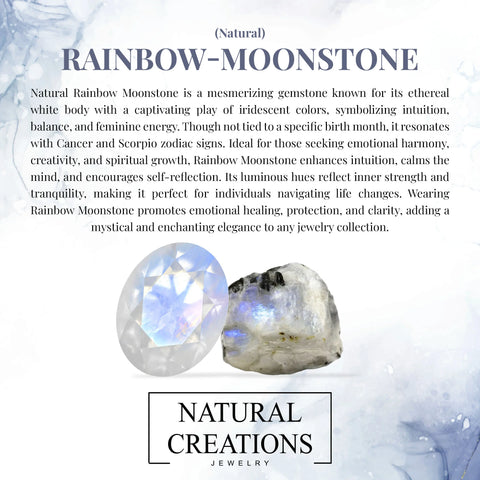 Natural Rainbow Moonstone & Labradorite Ring