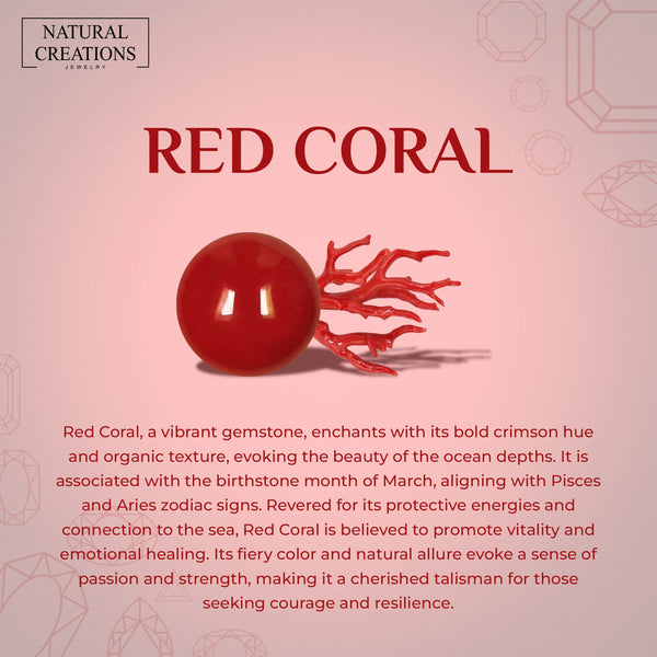 red coral stackable bezel-set ring