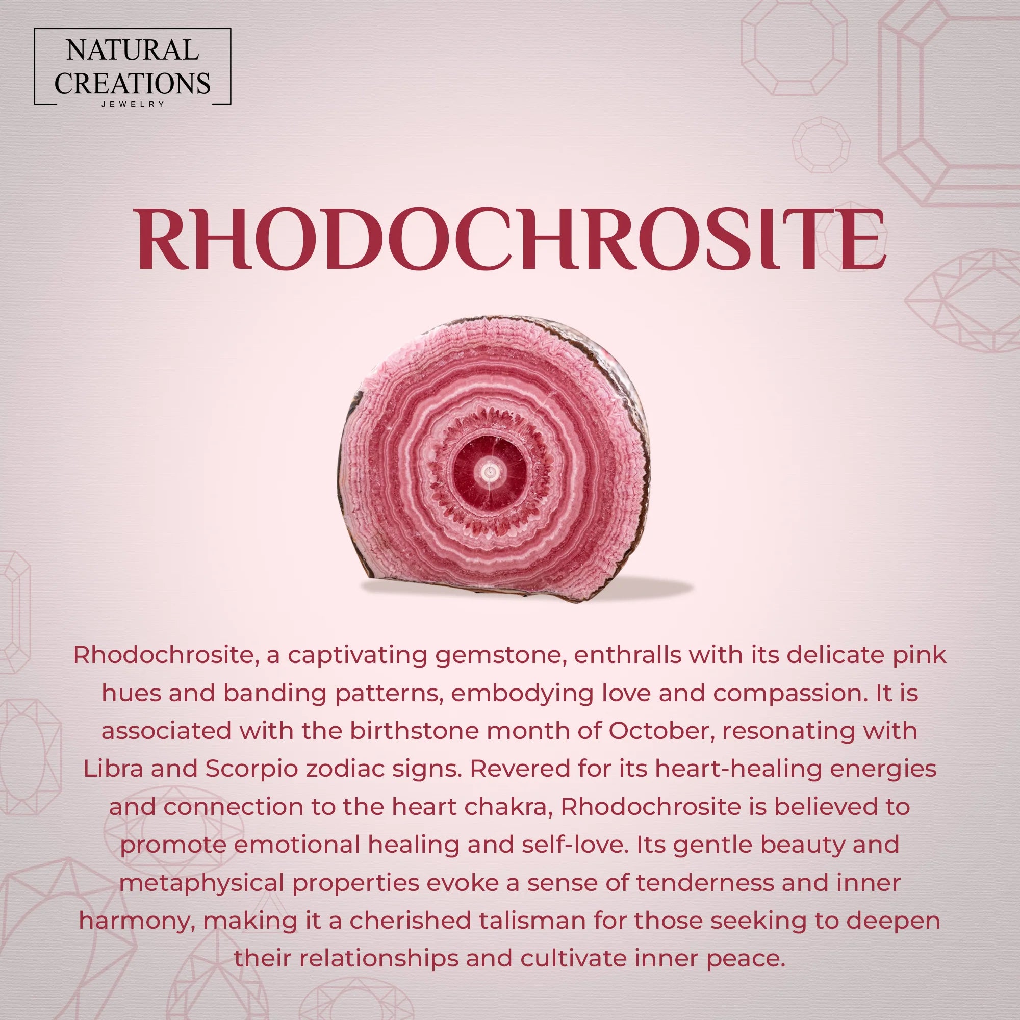 rhodochrosite stackable bezel-set ring