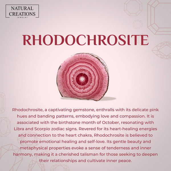 rhodochrosite stackable bezel-set ring