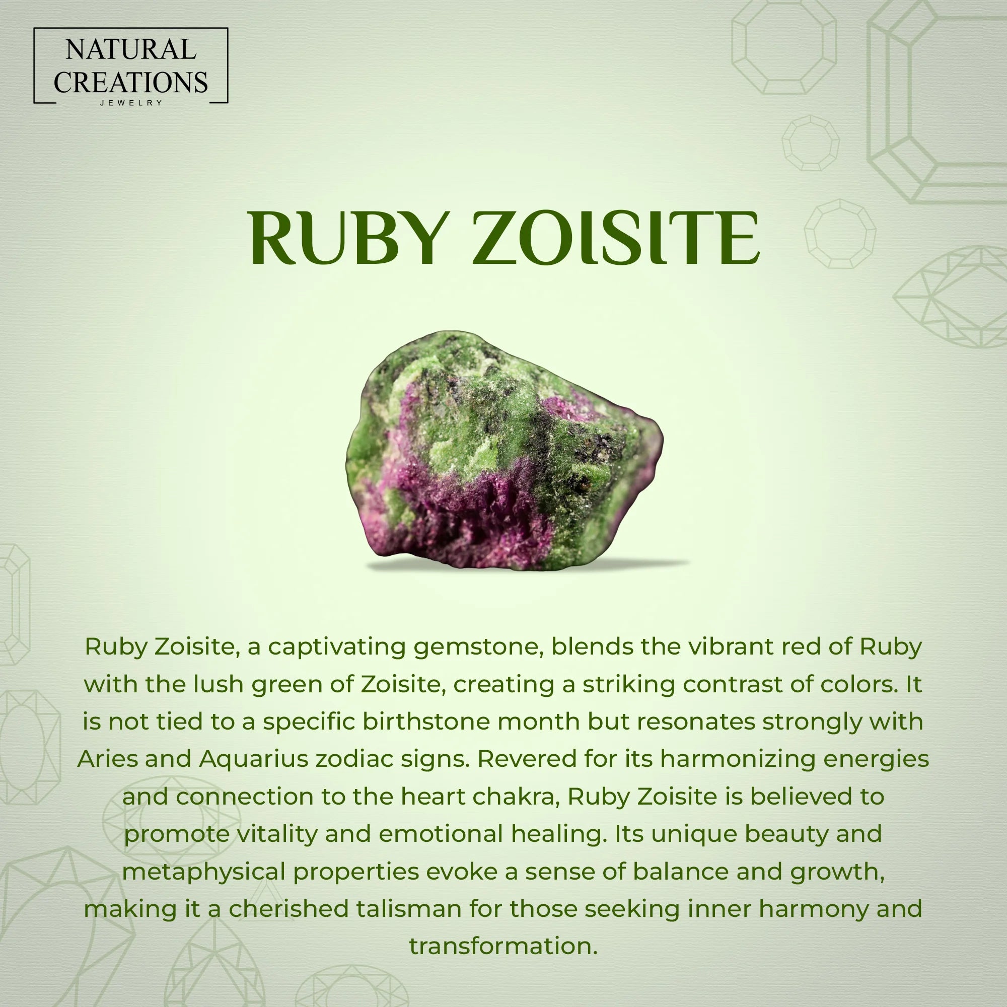ruby zoisite stackable prong-set ring