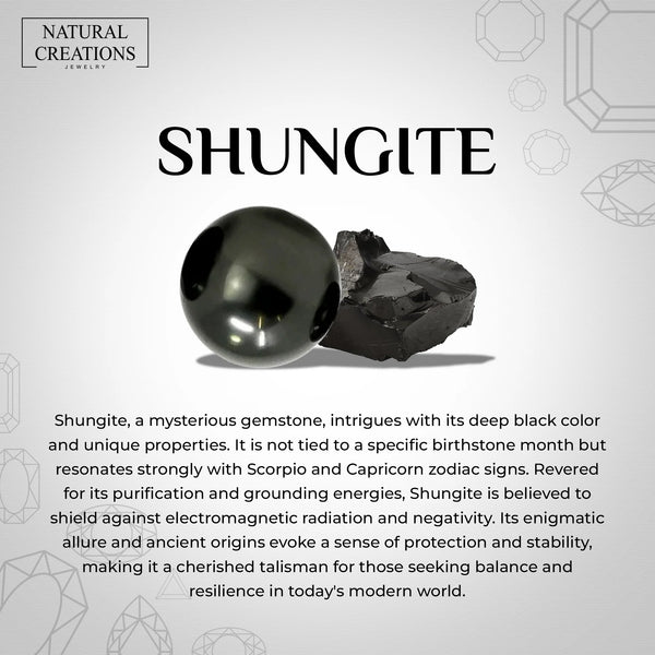 shungite stackable prong-set ring