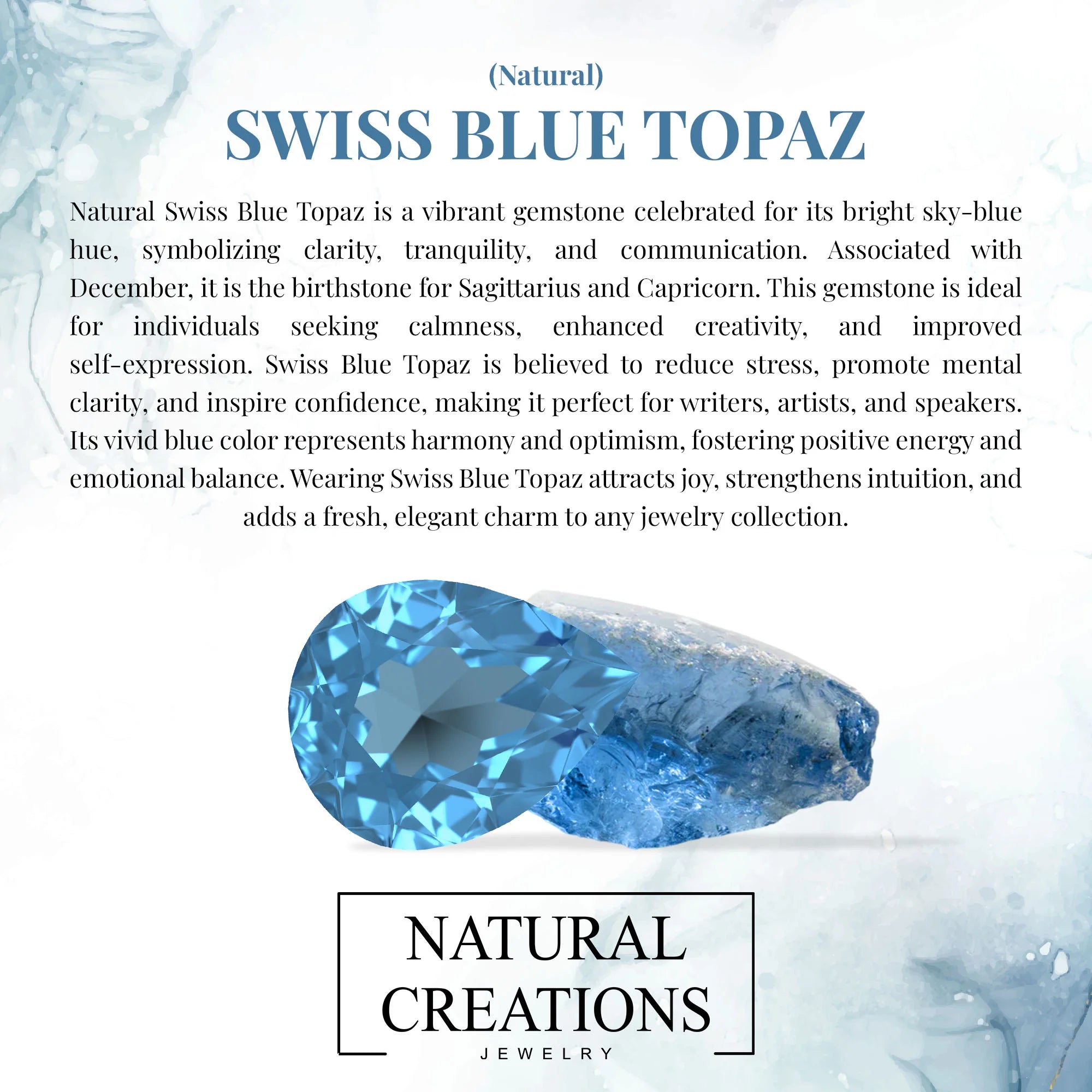 swiss blue topaz stackable bezel-set ring