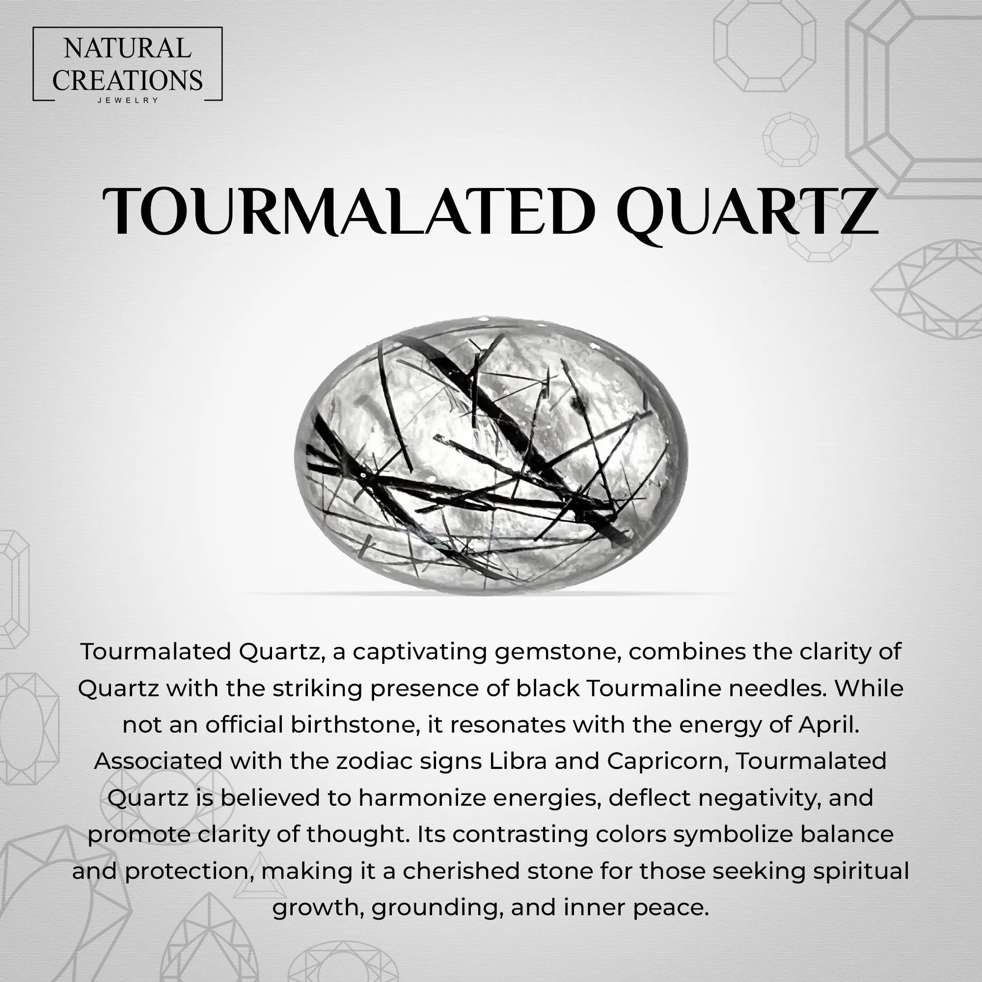 tourmalated quartz stackable bezel-set ring