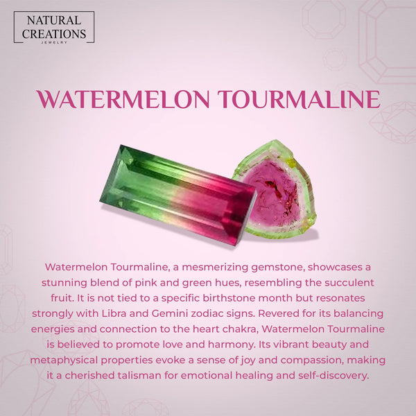 watermelon tourmaline stackable bezel-set ring