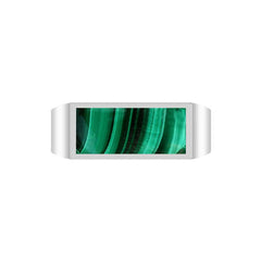 Natural Malachite Ring 925 Sterling Silver Bezel Set Handmade Jewelry Pack of 6