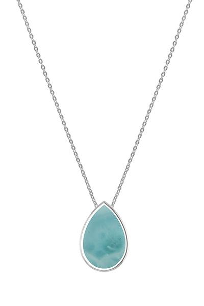 925 Sterling Silver Larimar Necklace Handmade Jewelry Pack Of 6