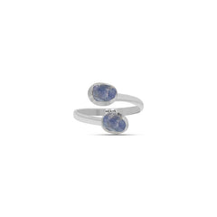Natural Kyanite Rough Twister Ring 925 Sterling Silver Bezel Set Jewelry Pack of 6