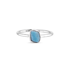 925 Sterling Silver Natural Raw Larimar Ring Bezel Set Handmade Jewelry Pack of 12