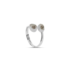 925 Sterling Silver Natural Petroleum Quartz Twister Rough Ring Bezel Set Jewelry Pack of 6