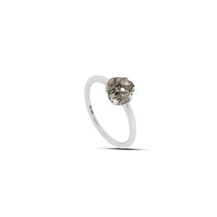 925 Sterling Silver Natural Pyrite Raw Ring Prong Set Jewelry Pack of 12