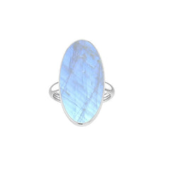 Natural Rainbow Moonstone Ring 925 Sterling Silver Bezel Set Jewelry Pack of 3 - (Box 9)