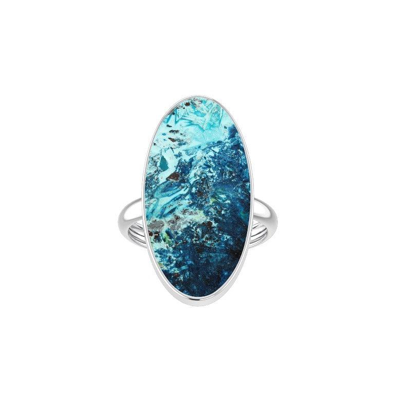 Natural Shattuckite Ring 925 Sterling Silver Bezel Set Jewelry Pack of 3 - (Box 9)