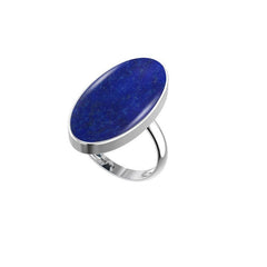 Natural Lapis Lazuli Ring 925 Sterling Silver Bezel Set Jewelry Pack of 3 - (Box 10)